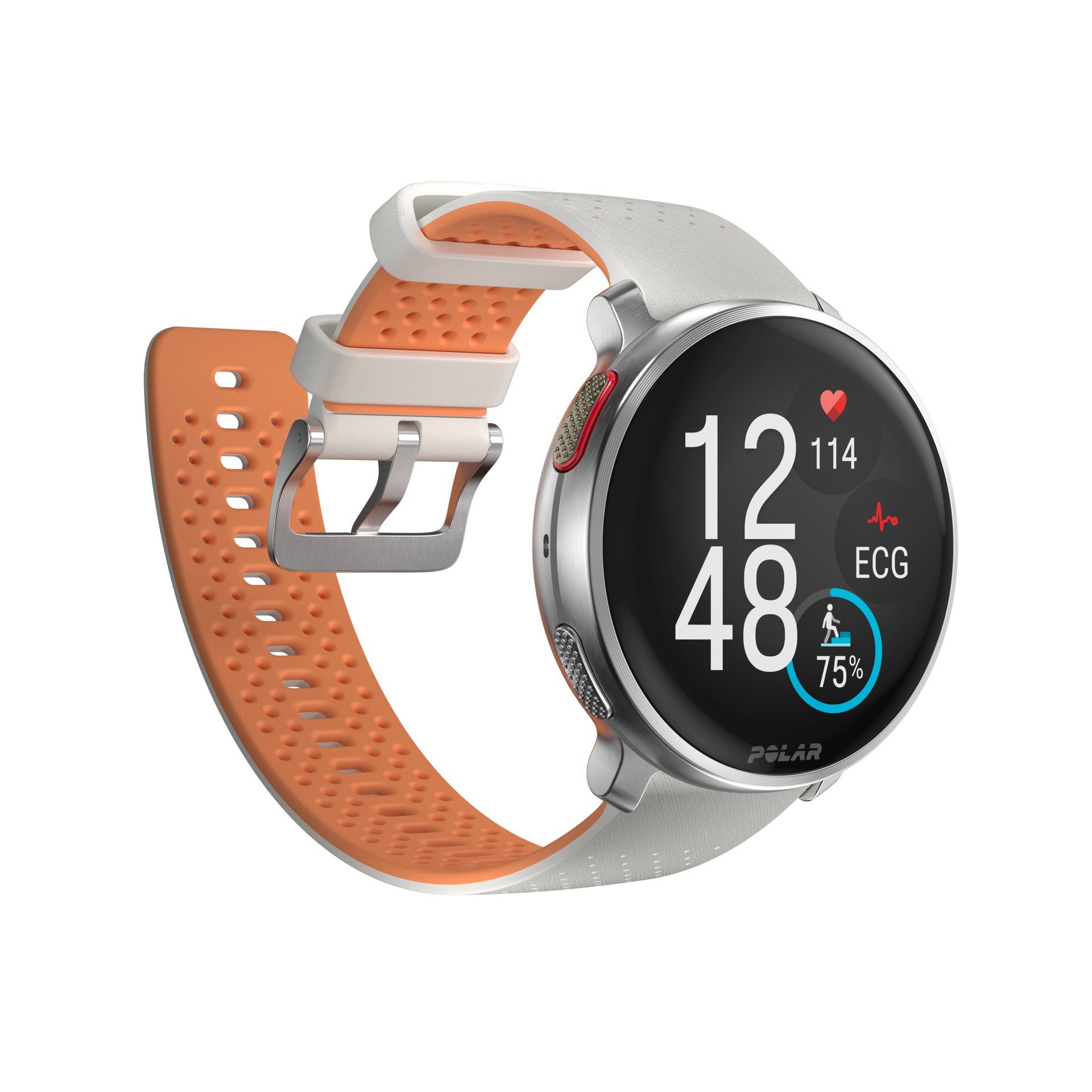 Polar VANTAGE V3 Smartwatch (3,5 cm/1,39 Zoll, Proprietär), Premium-Multisportuhr Silikon-Armband S-L