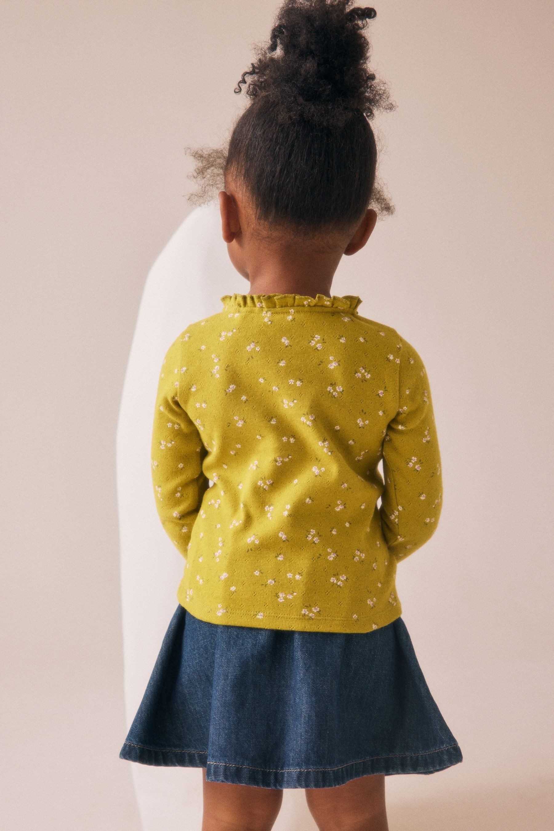 Next Langarmshirt Langärmeliges Pointelle-T-Shirt (1-tlg) günstig online kaufen