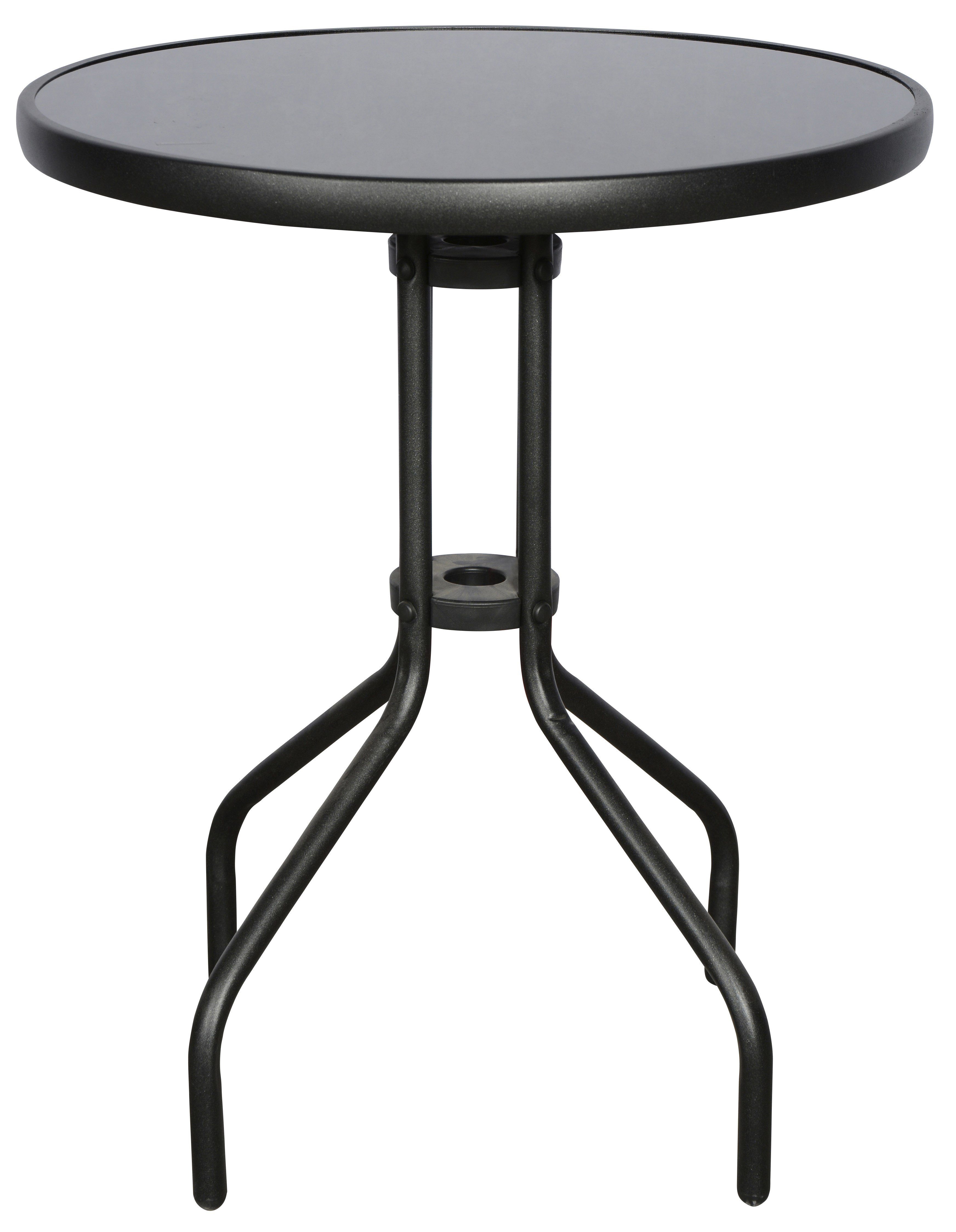 ebuy24 Bistrotisch Aske Bistro und Balkonmöbel Cafetisch, Ø60 cm schw