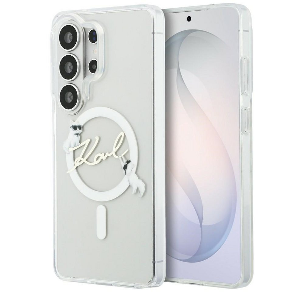 KARL LAGERFELD Handyhülle Galaxy S26 Ultra transparent MagSafe Katzen Logo 6,9 Zoll, Kantenschutz