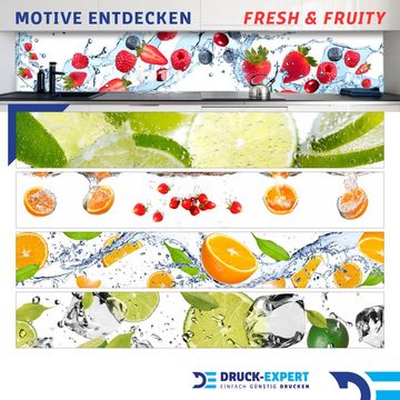 DRUCK-EXPERT Küchenrückwand Küchenrückwand Obst Wasser Hart-PVC 0,4 mm selbstklebend