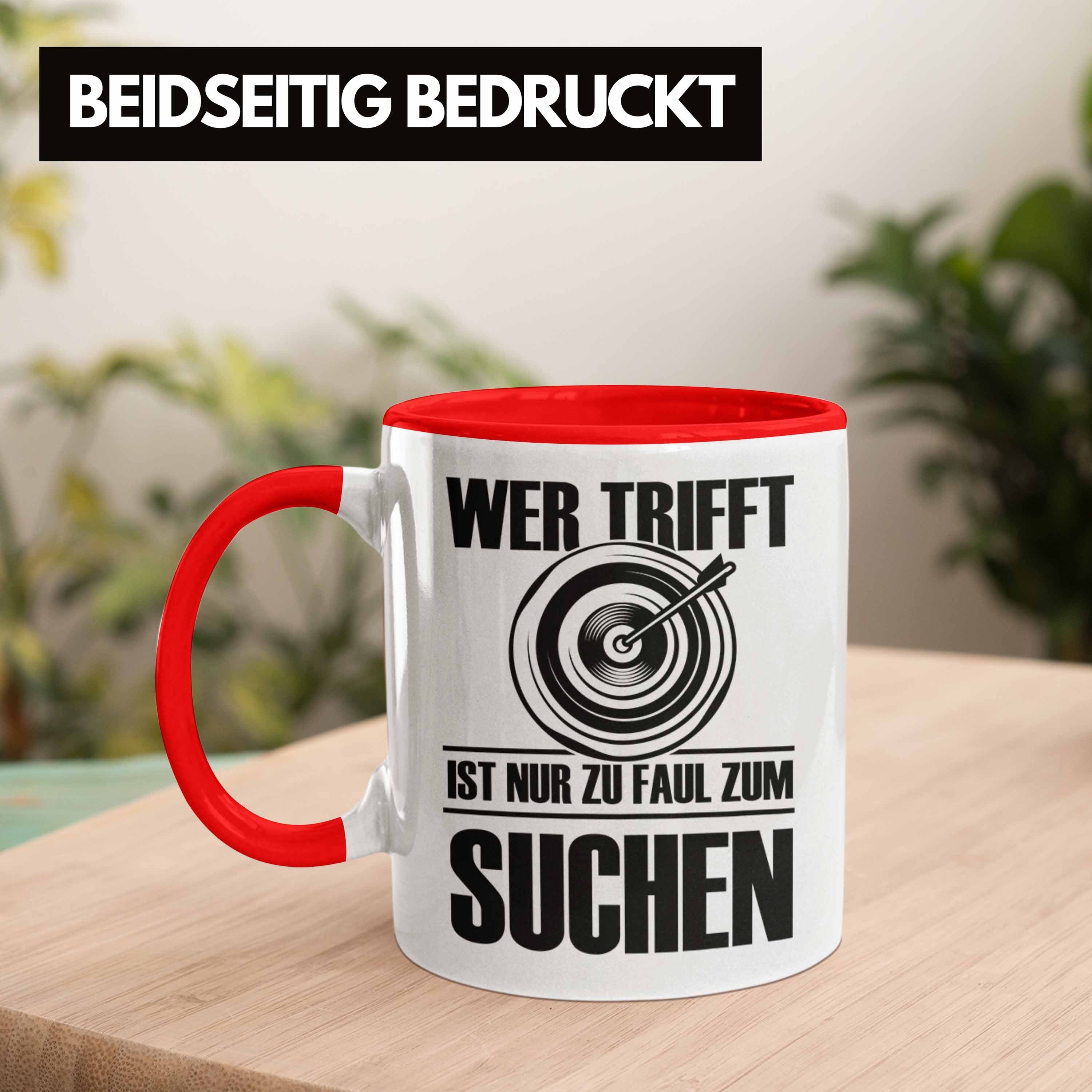 mit Tasse Tasse B Rot Trendation Spruch für - Bogenschießen Pfeil und Geschenk Bogenschütze