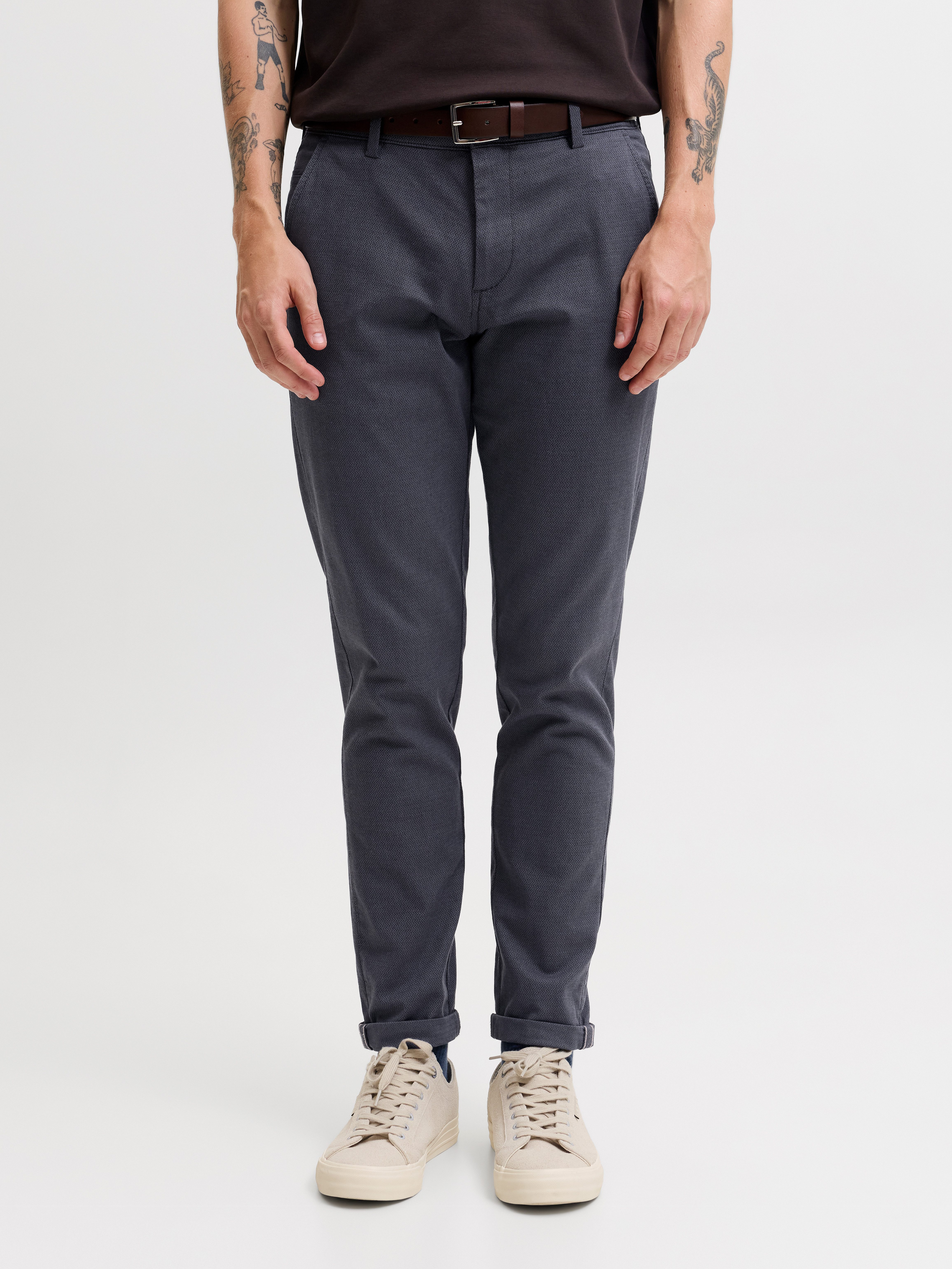 Jack & Jones Chinohose JPSTMARCO JJFURY AKM Baumwollmischung, slim fit