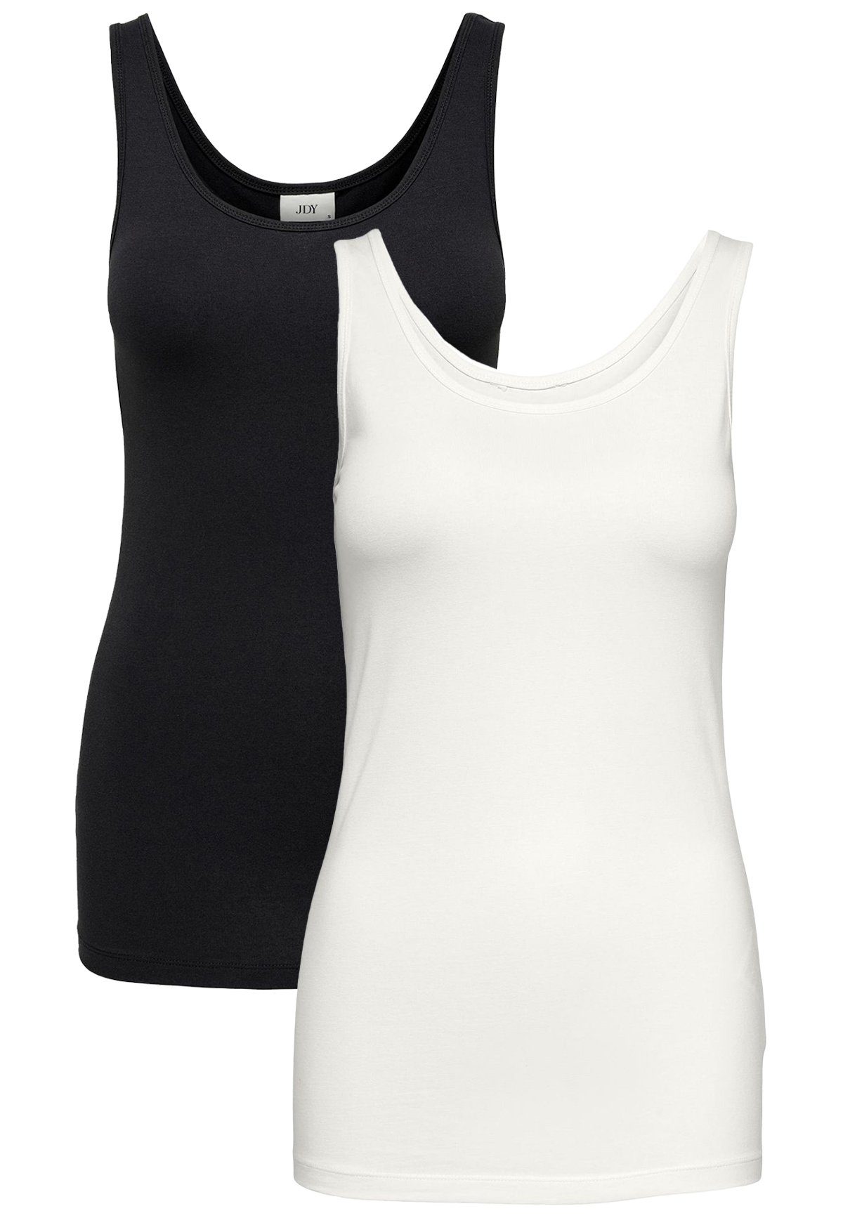 JACQUELINE de YONG Shirttop Tank Top 2-er Stück Pack Ärmelloses Basic Shirt Set JDYAVA (2-tlg) 4762 in Schwarz-3