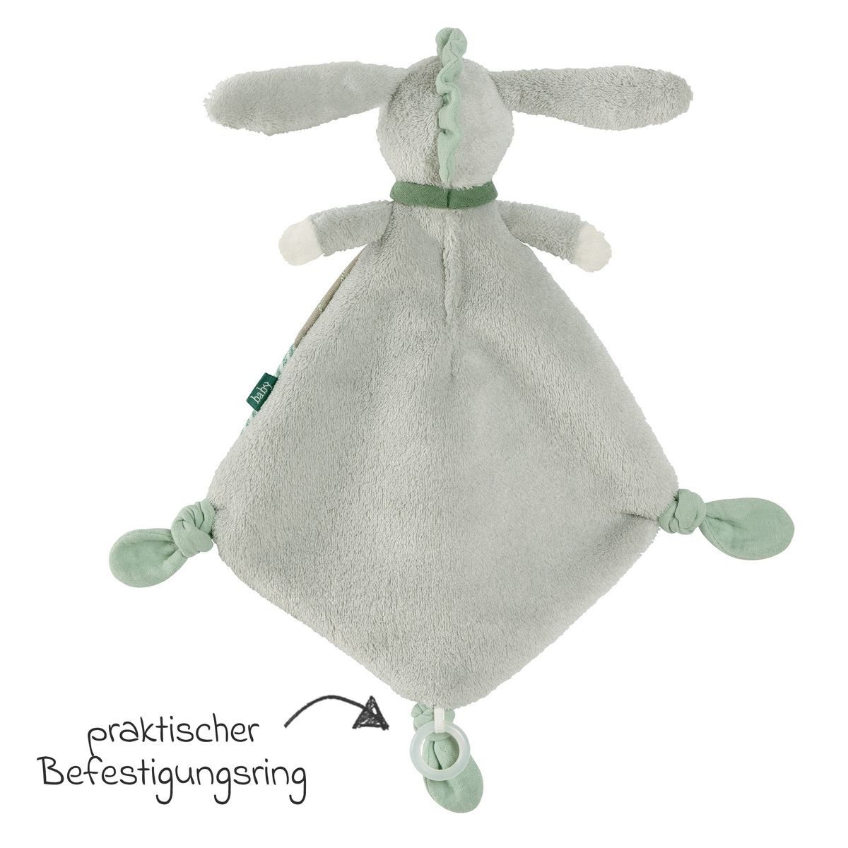 Fehn Schnuffeltuch Esel, Schmusetuch mit Stofftier Spielzeug, Einschlafhilfe oder Plüschtier