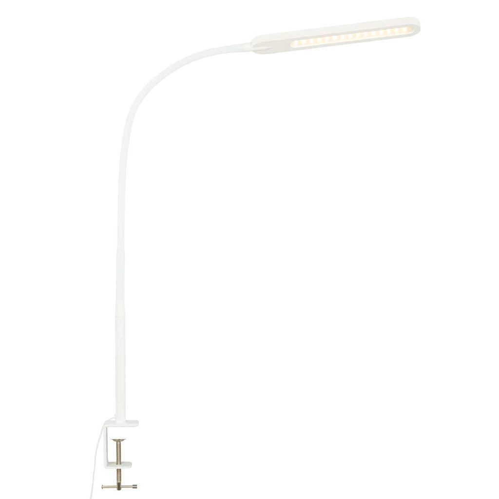 Briloner Leuchten Tischleuchte 2389-016, Dimmfunktion, LED fest integriert, 2700K - Extra-Warmweiß, weiß, CCT, Homeoffice, in Stufen dimmbar, Memoryfunktion