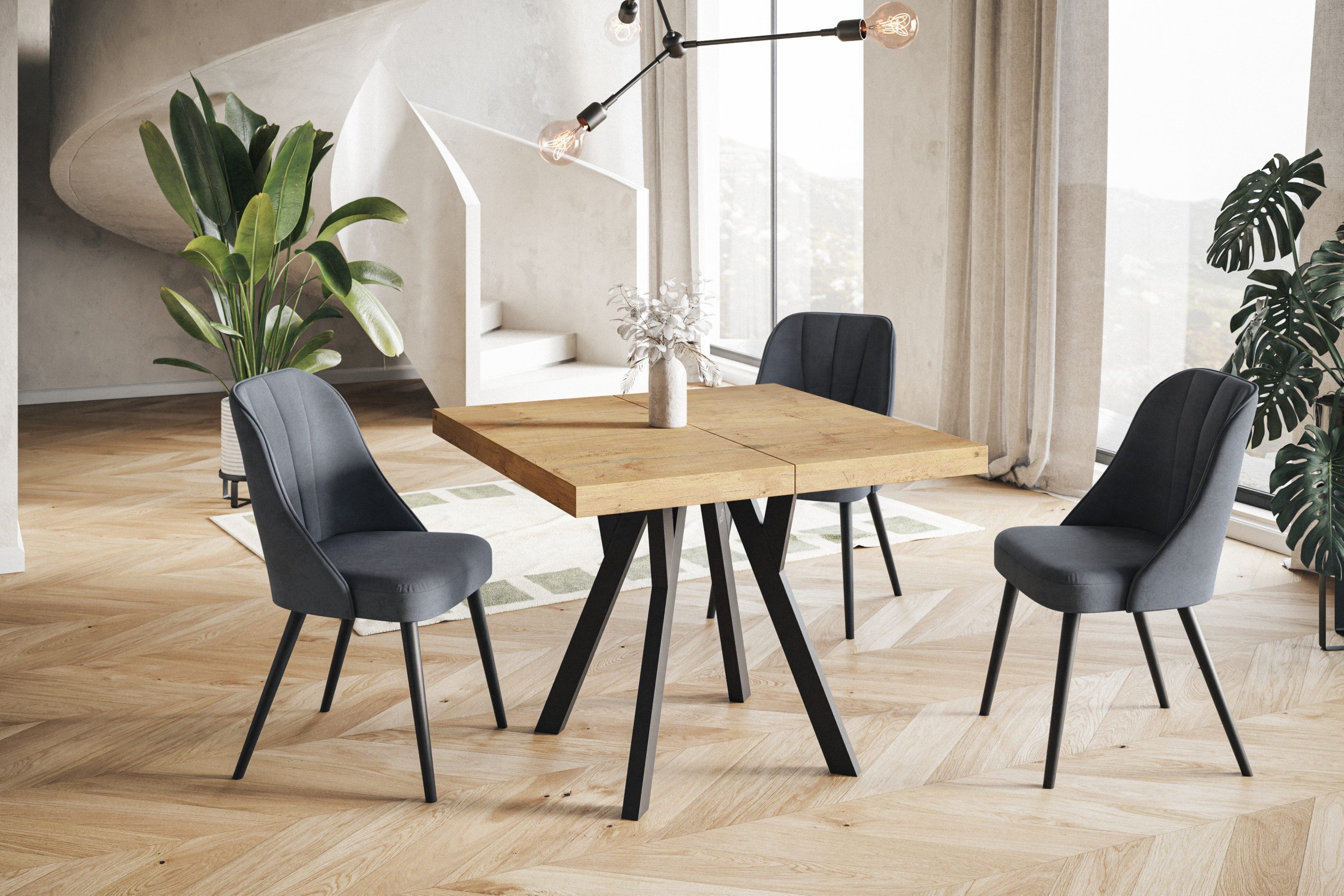 Alpi-Möbel Esstisch Wohnzimmertisch - Ausziehbarer rechteckiger Tisch - Lan günstig online kaufen