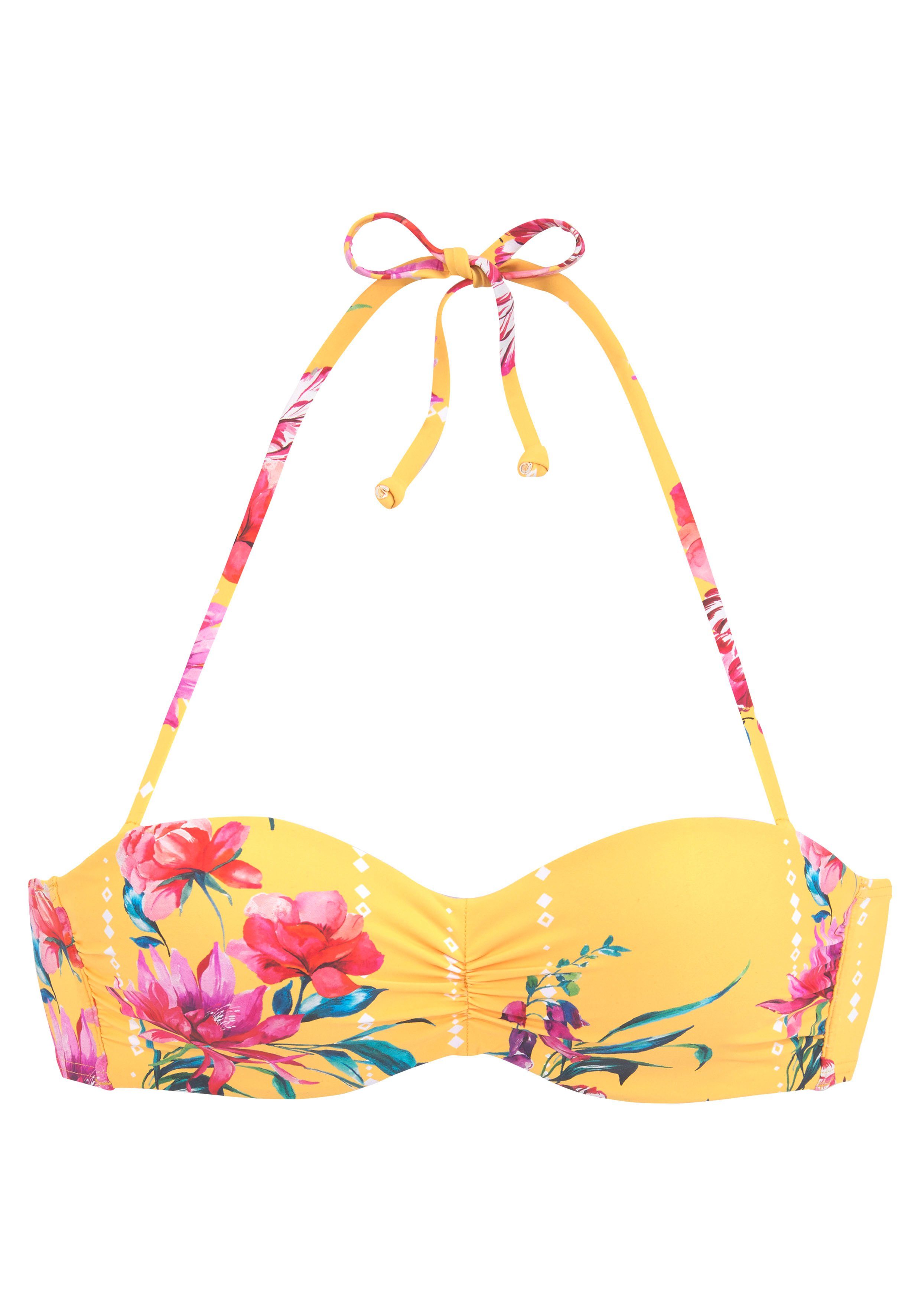 Sunseeker Bügel-Bandeau-Bikini-Top Modern, mit Blumenprint – Bild 2 von 5