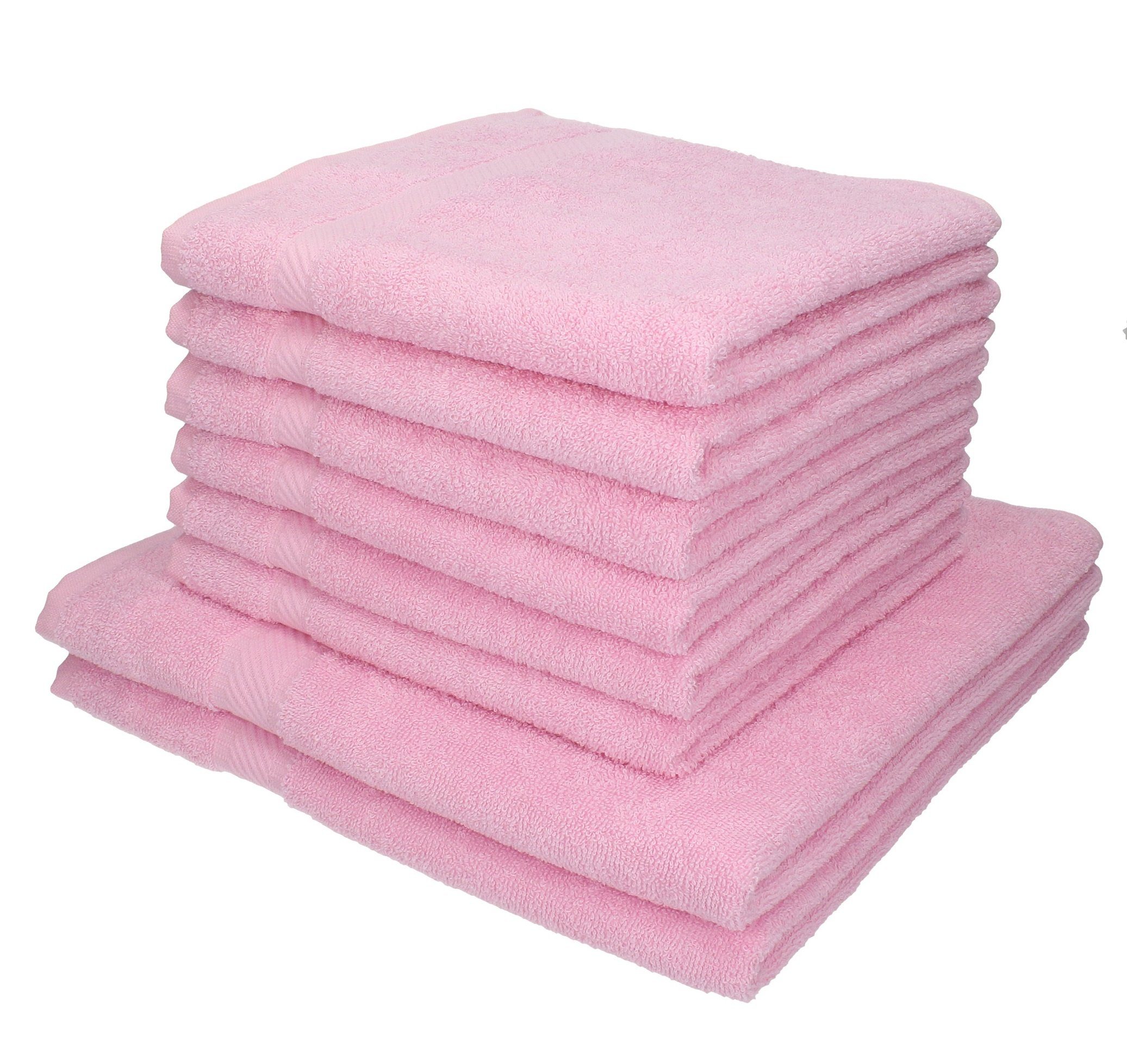 Betz Handtuch Set 8-tlg. Handtuch-Set Palermo Farbe rosé, 100% Baumwolle
