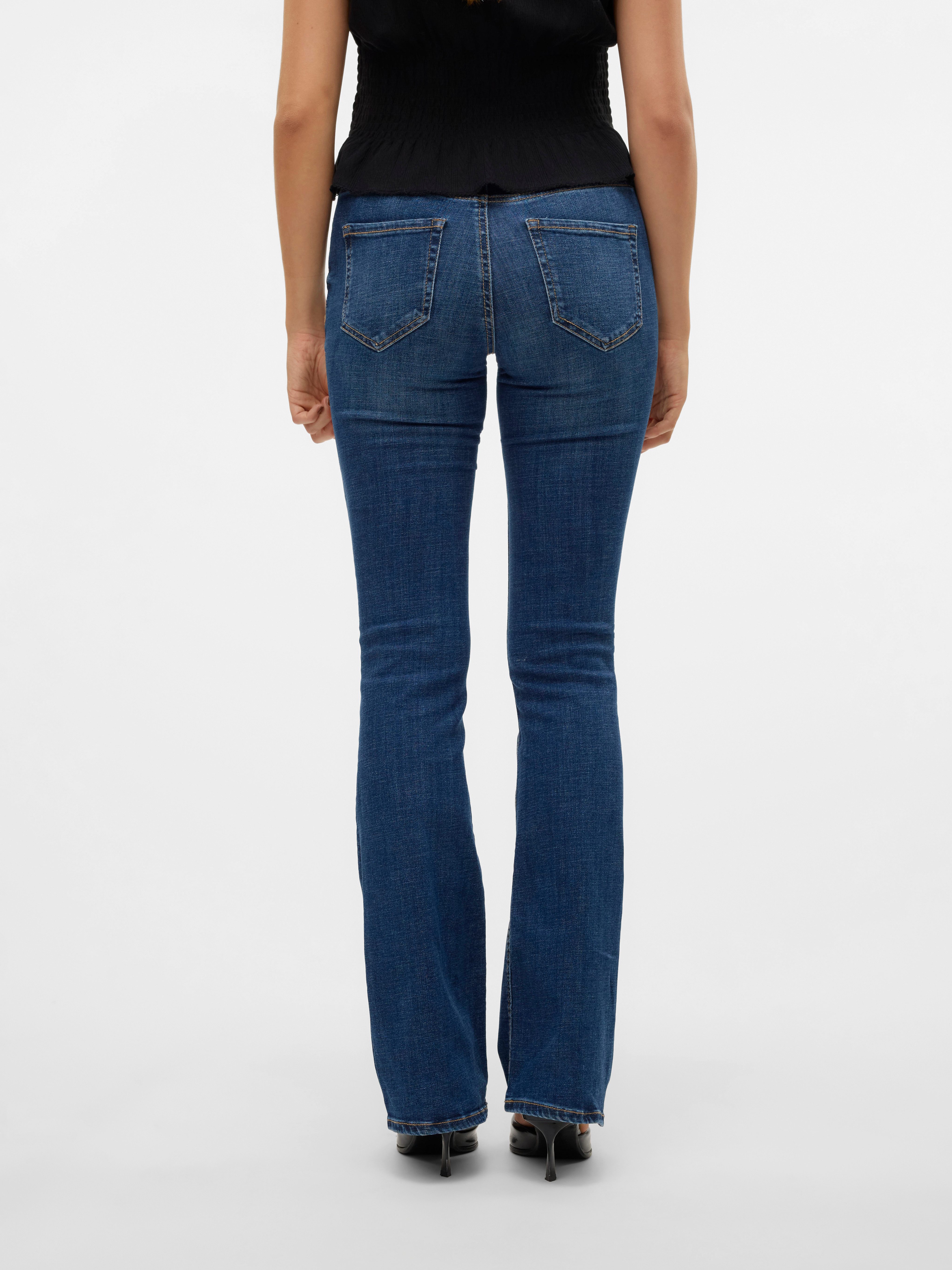 Vero Moda Bootcut-Jeans VMFLASH MR FLARED JEANS LI3110 GA NOOS Baumwollmischung mit Stretch, regular waist, bootcut fit