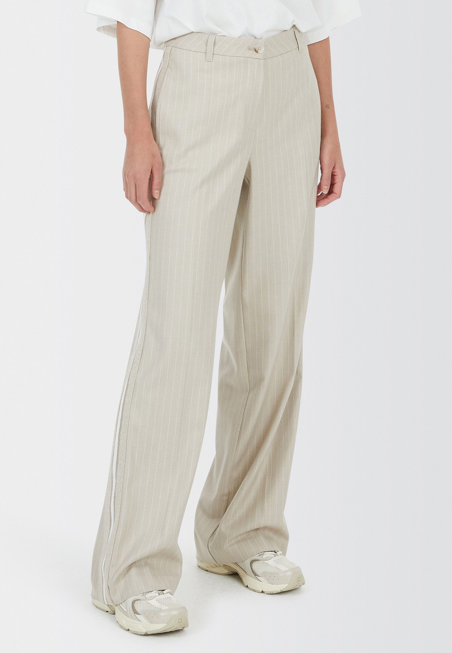 MARC AUREL Chinohose mit Nadelstreifen