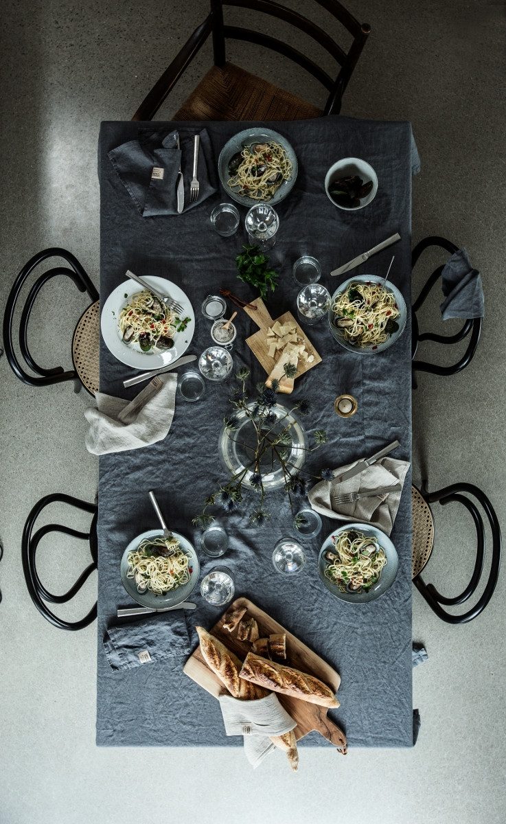 Lovely Linen Stoffserviette Linen Misty Serviette Leinen meadow (1 Stück)