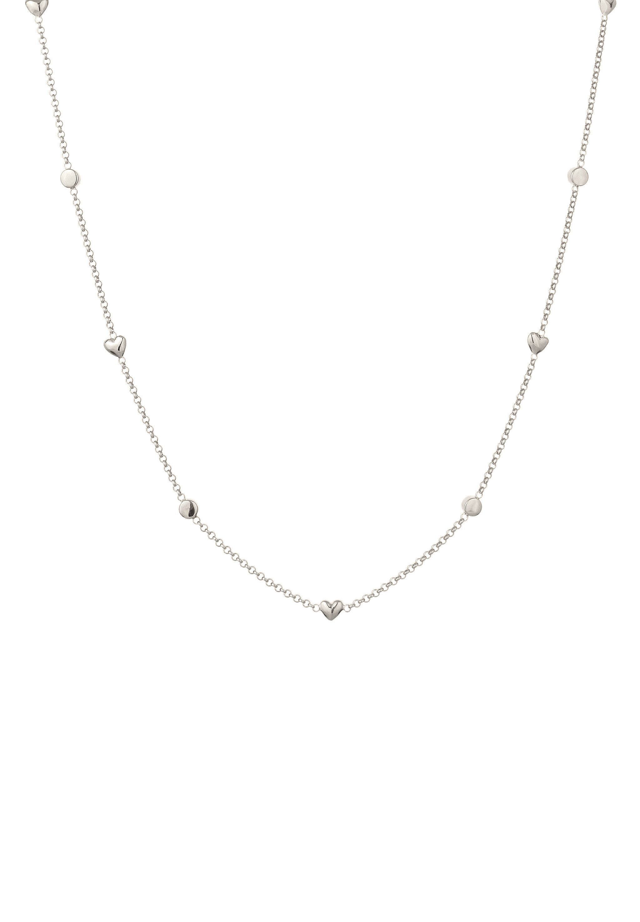 Elli Kette mit Anhänger Herz Weiß 925 Sterling Silber, mit Kristallen von Swarovski®