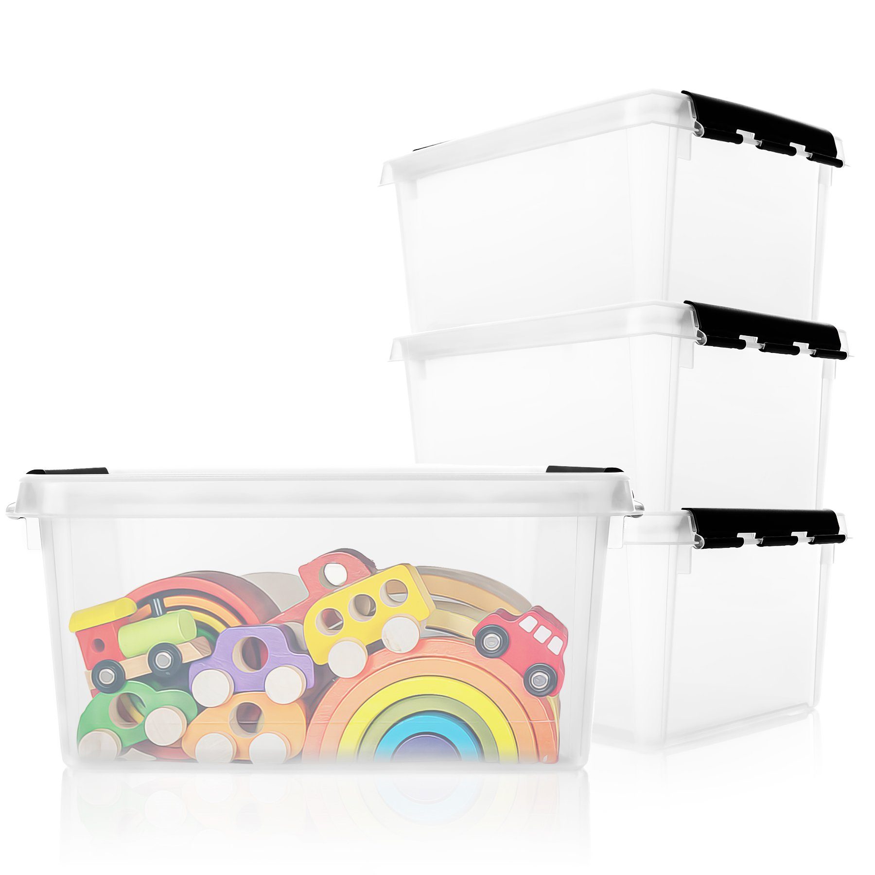 BigDean Aufbewahrungsbox 1 Stück 8 L Stapelbox mit Deckel in transparent  Aufbewahrungsbox (1 St)