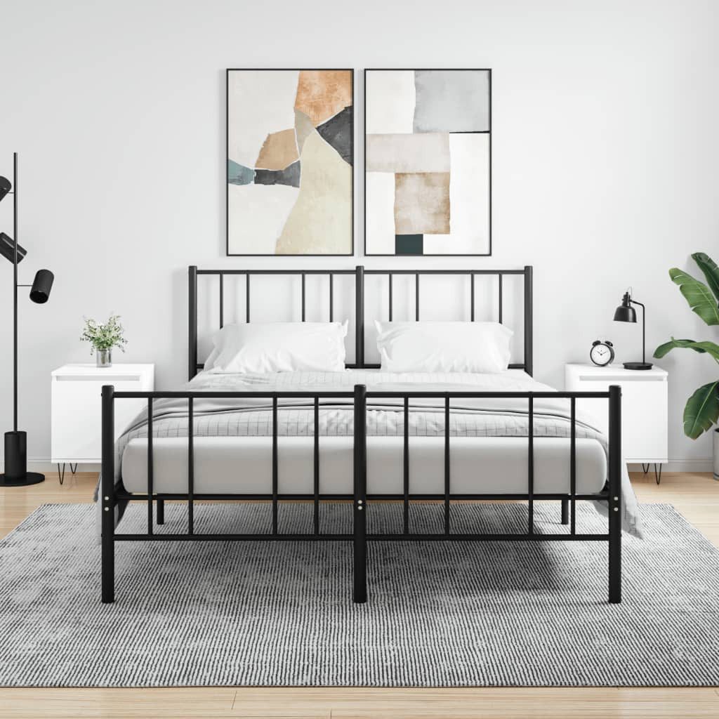 furnicato Nachttisch Eleganter in Weiß, 40 x 30 x 50 cm (2-St), Stabiler Nachtschrank mit Ablagefach und feuchtigkeitsbeständig
