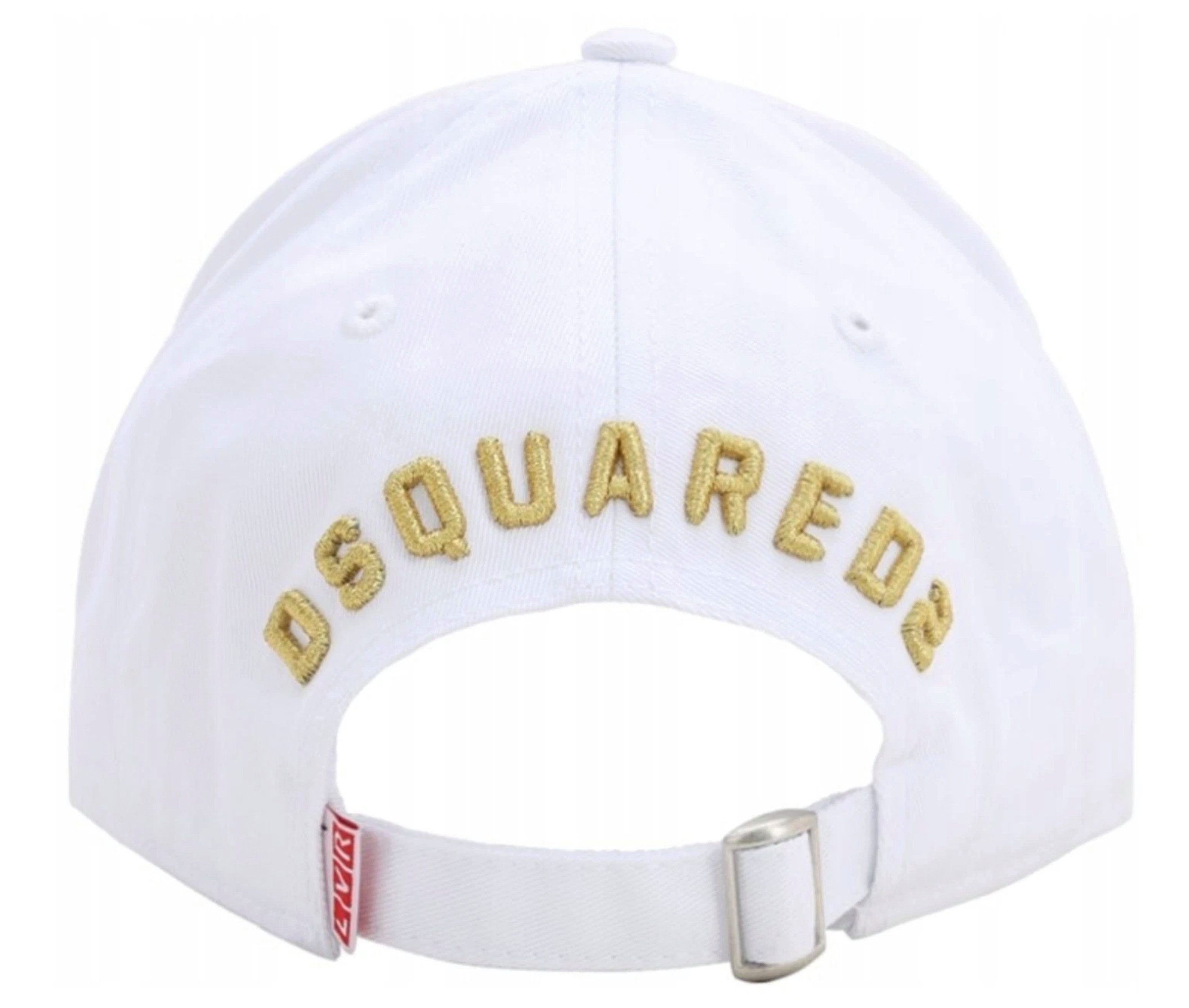 Dsquared2 Baseball Cap Cap Icon Kappe Weiß/Gold Exclusive Limited Edition luxuriöse Verarbeitung mit sportivem Stil