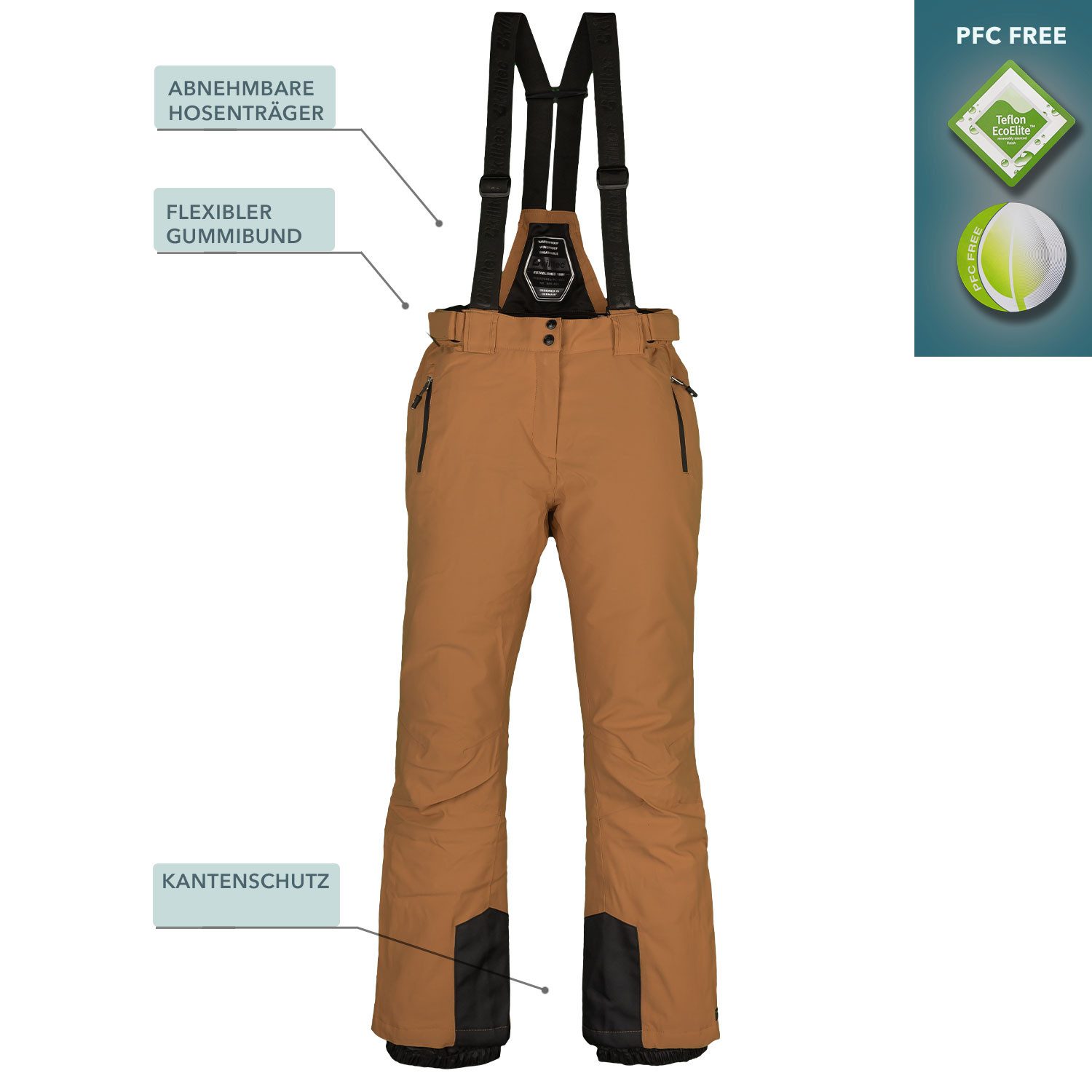 Killtec Skianzug Damen Winterjacke pink + Skihose braun, verschweißte Nähte