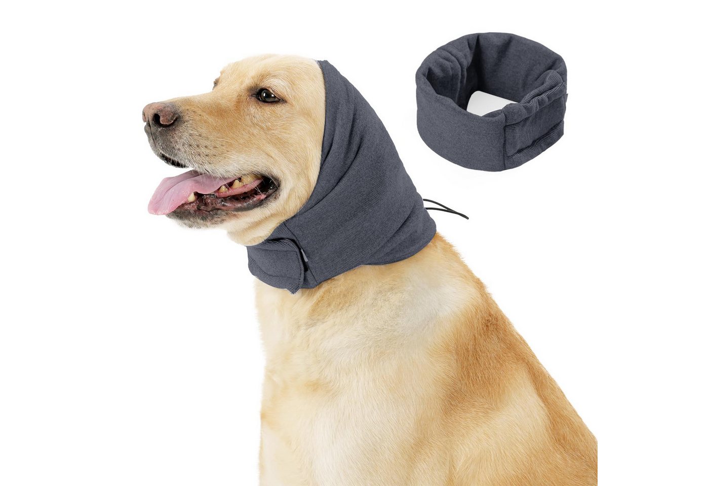 Ledander Hundepullover Hunde-Ohrenschützer, beruhigender Kapuzenpullover, kein Schütteln, Ohrwickel für Hämatom-Heilung, Lärmschutz,Hundeohrschutz für