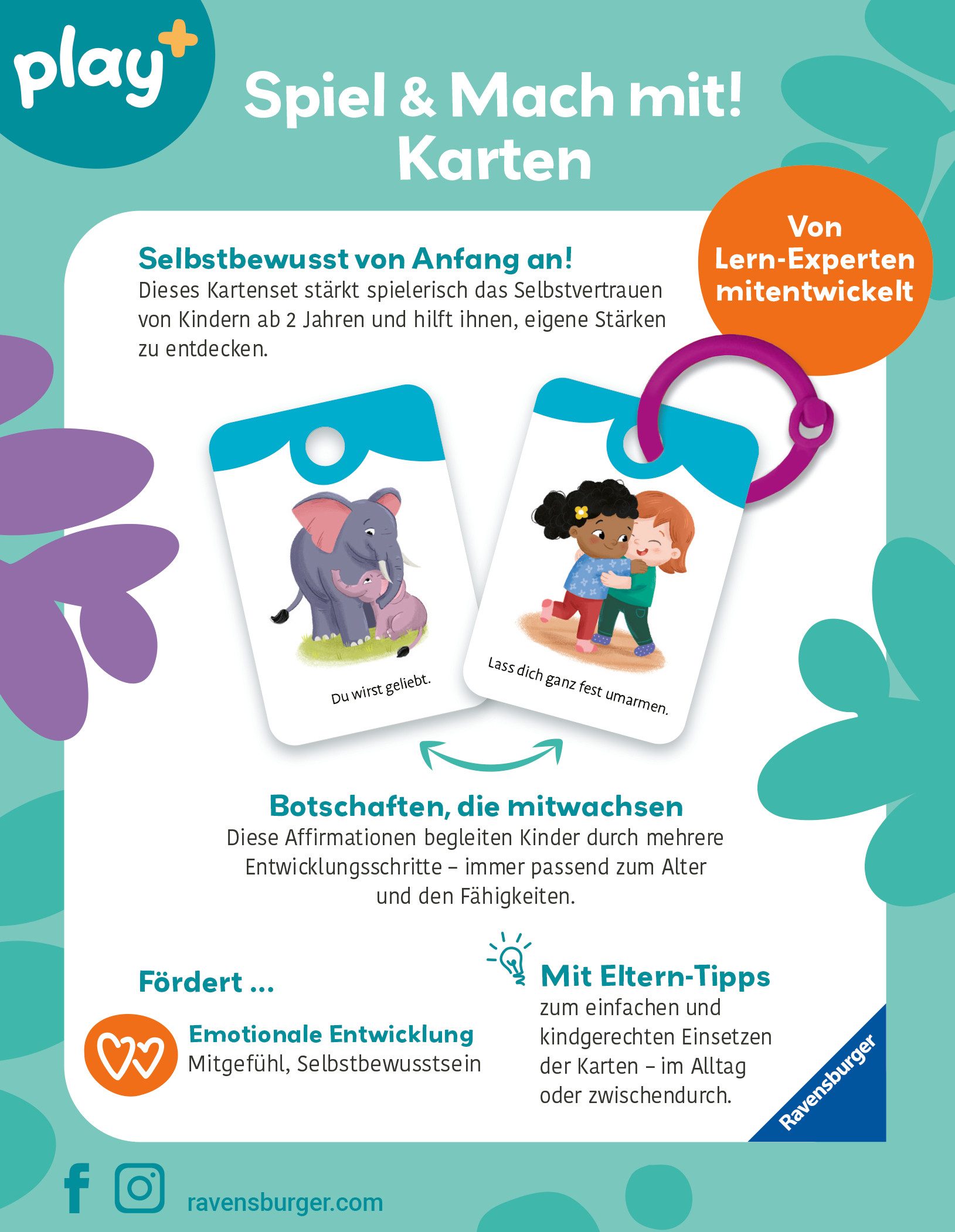 Ravensburger Spiel Play+ Spiel und Mach mit! Karten: Du bist toll, so wie du bist, Kinderspiel