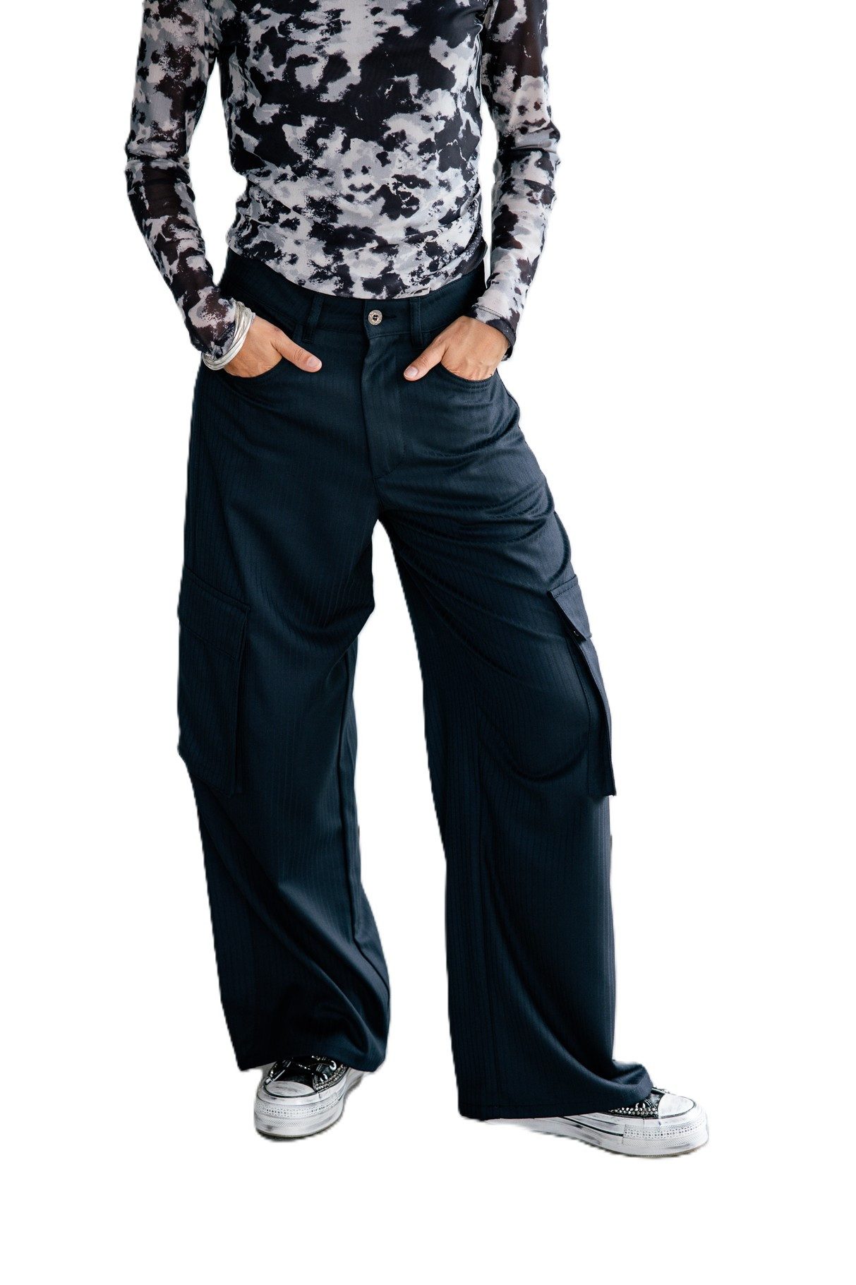 Freeman T. Porter Stoffhose Bono Crown - Weite Cargo-Hose - Cargo-Fit