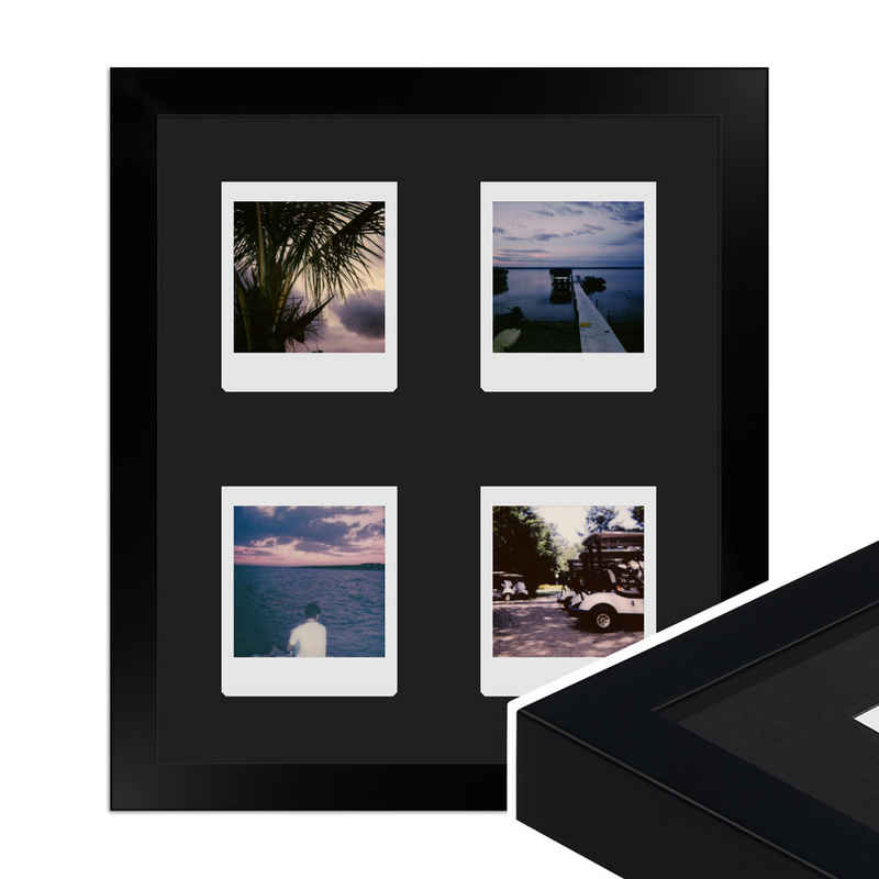WANDStyle Рамки H960, für 4 Bilder, Modern im Instax Square Format, Schwarz
