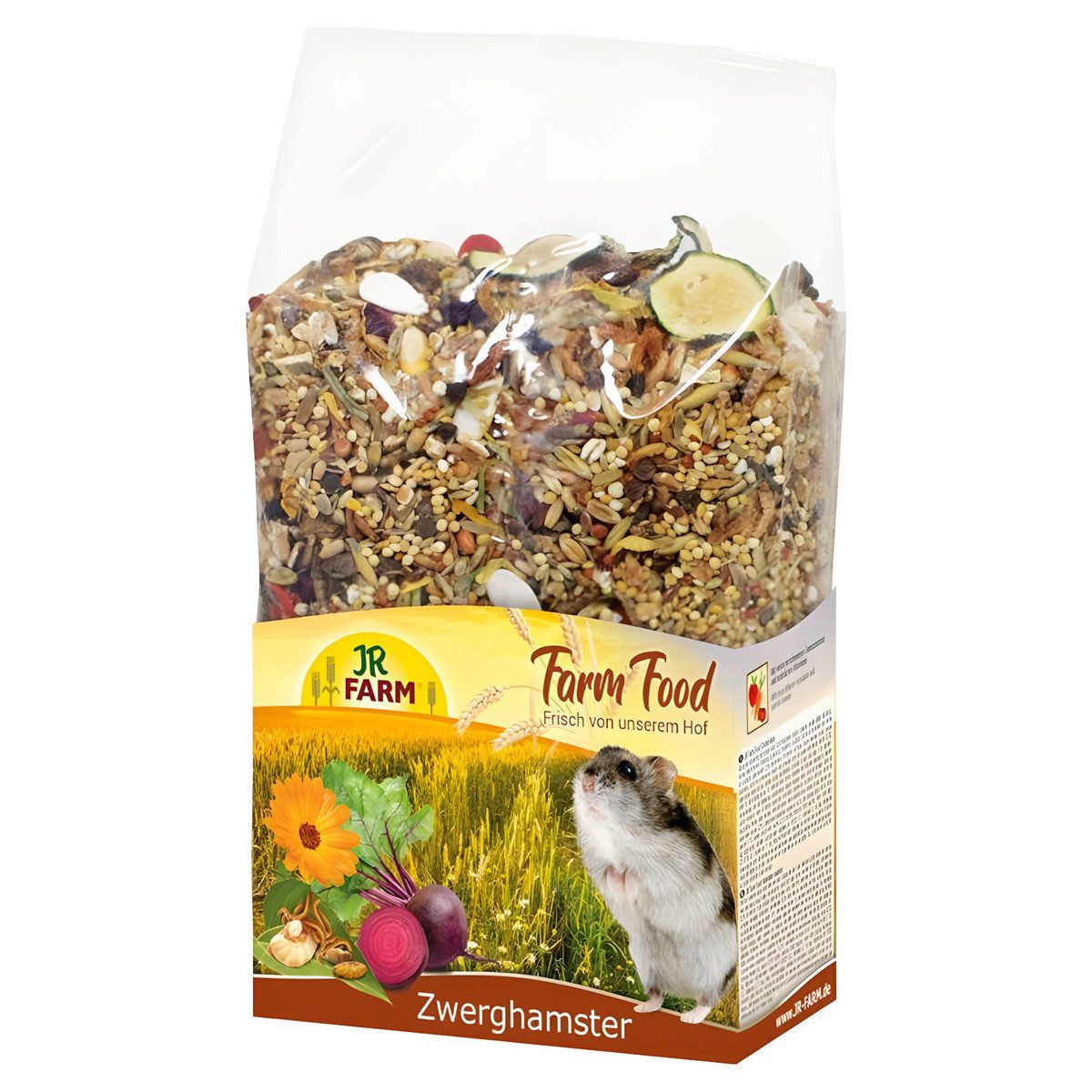 JR Farm Food Zwerghamster Adult 500 g - 6 Stück, Trockenfutter für: Kleintier