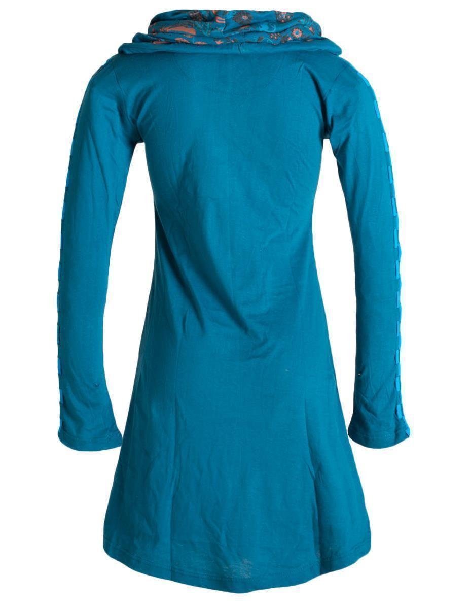 Vishes Midikleid Langärmliges Blumenkleid mit Schalkragen Hippie, Boho, Elf günstig online kaufen