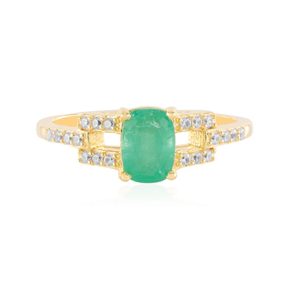 Silberring Cavill Ring Damen 0,92 ct Smaragd Antikschliff 925 Silber