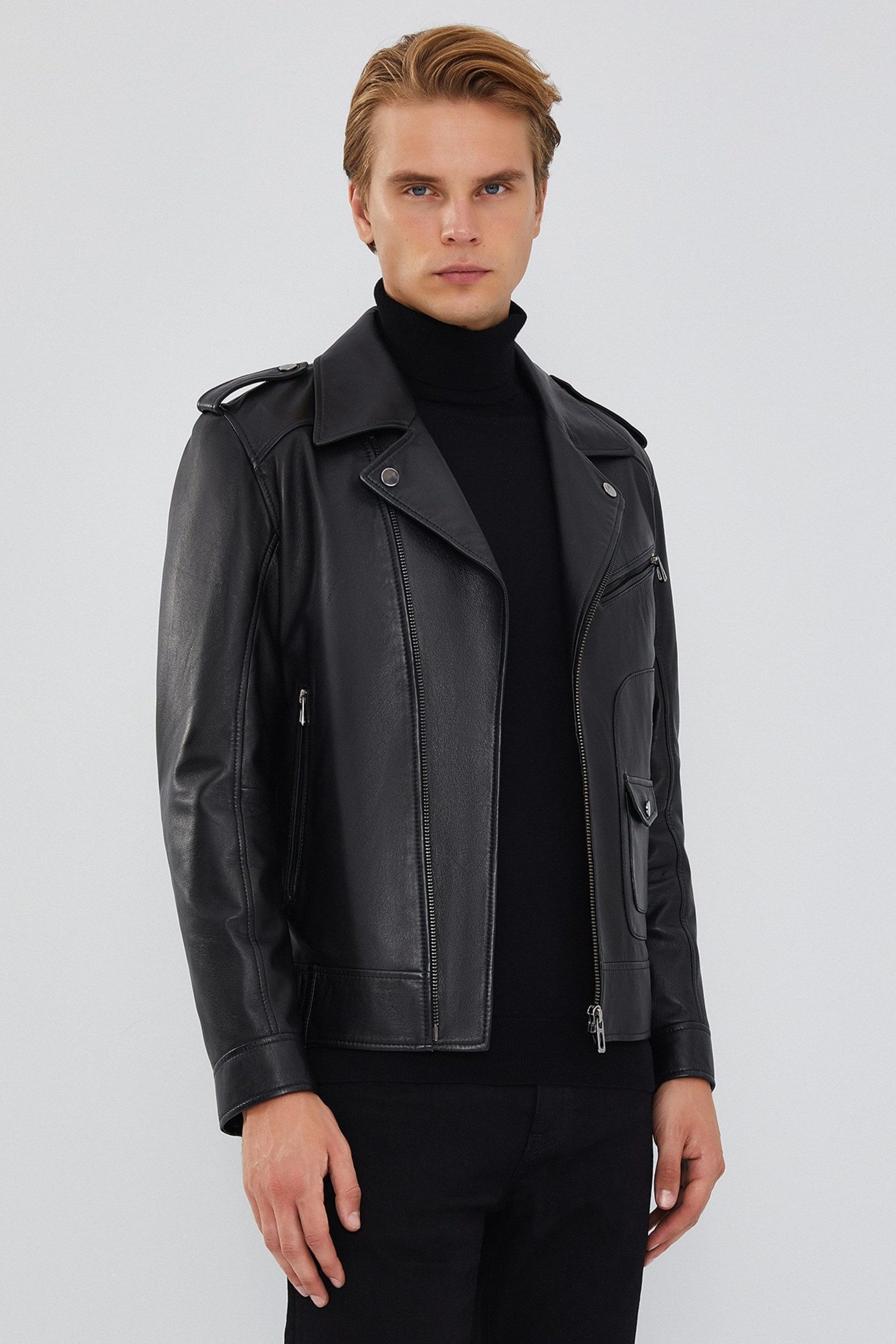 Lederjacke Carter Biker-Lederjacke