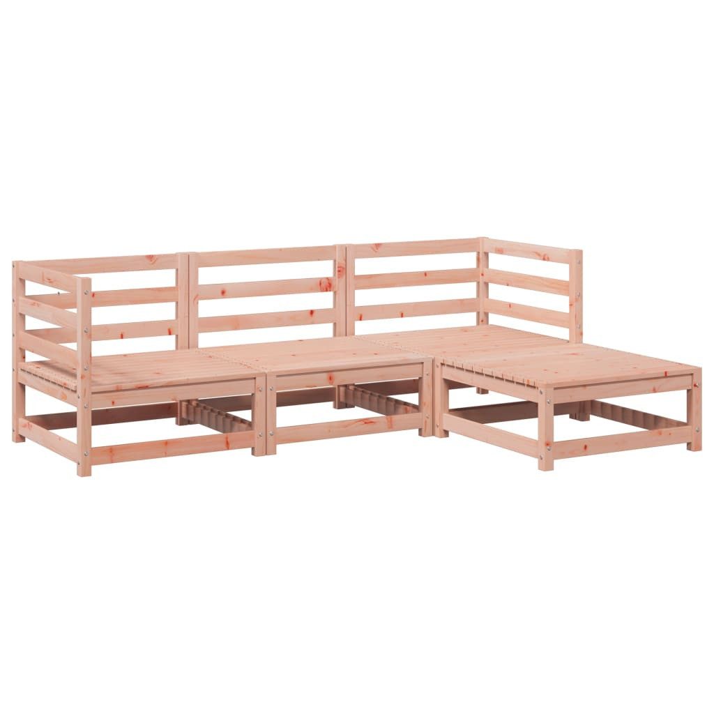 vidaXL Gartenlounge-Set 4-tlg. Garten-Sofagarnitur Massivholz Douglasie, günstig online kaufen