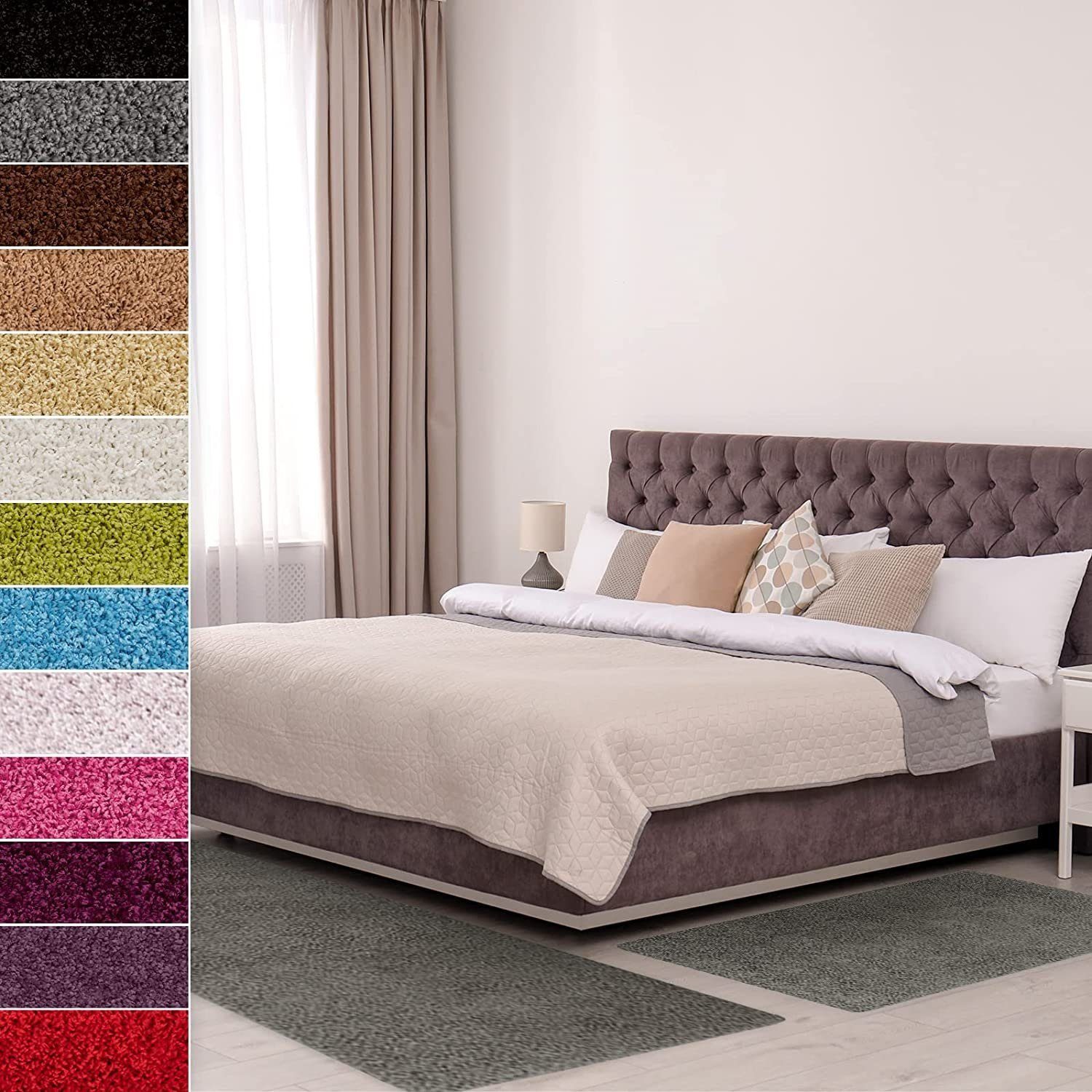 Floordirekt Hochflor-Bettumrandung Barcelona, 13 Farben & günstig online kaufen