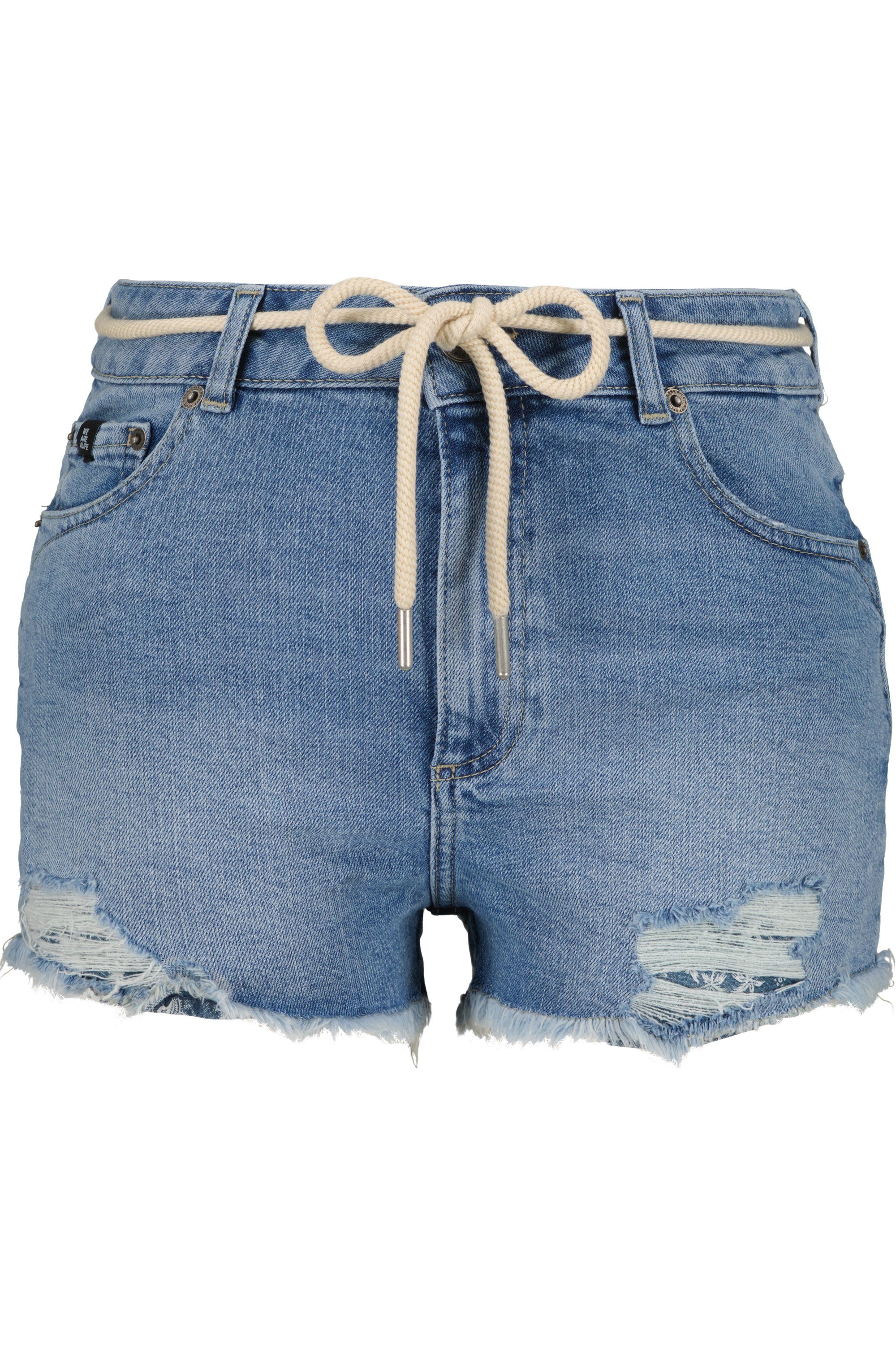 Alife & Kickin Shorts washed light LatoyaAK Damen denim Jeansshorts, A kurze DNM Hose Shorts