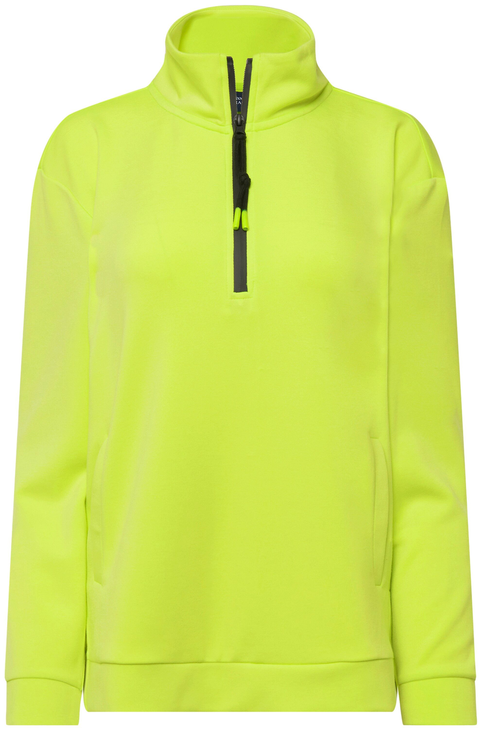 Laurasøn Sweatshirt Sweatshirt Troyerkragen Langarm Seitenschlitze günstig online kaufen