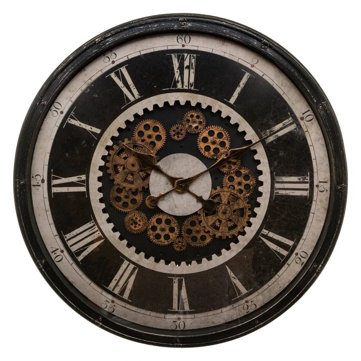 Atmosphera Créateur d'intérieur Wanduhr Große Wanduhr CHARLEY, Ø 76 cm, mit dekorativem Mechanismus