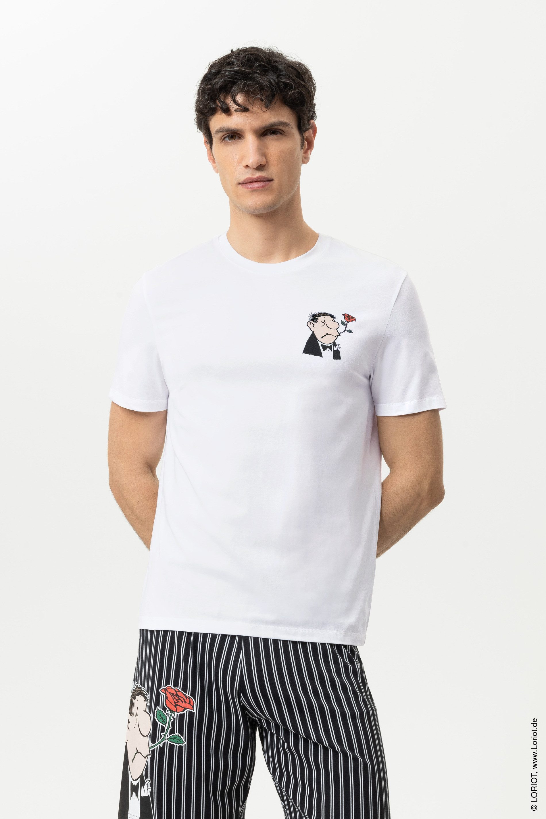 Mey Pyjamaoberteil Mey T-Shirt Serie mey x LORIOT (1-tlg) Limited Edition mit LORIOT