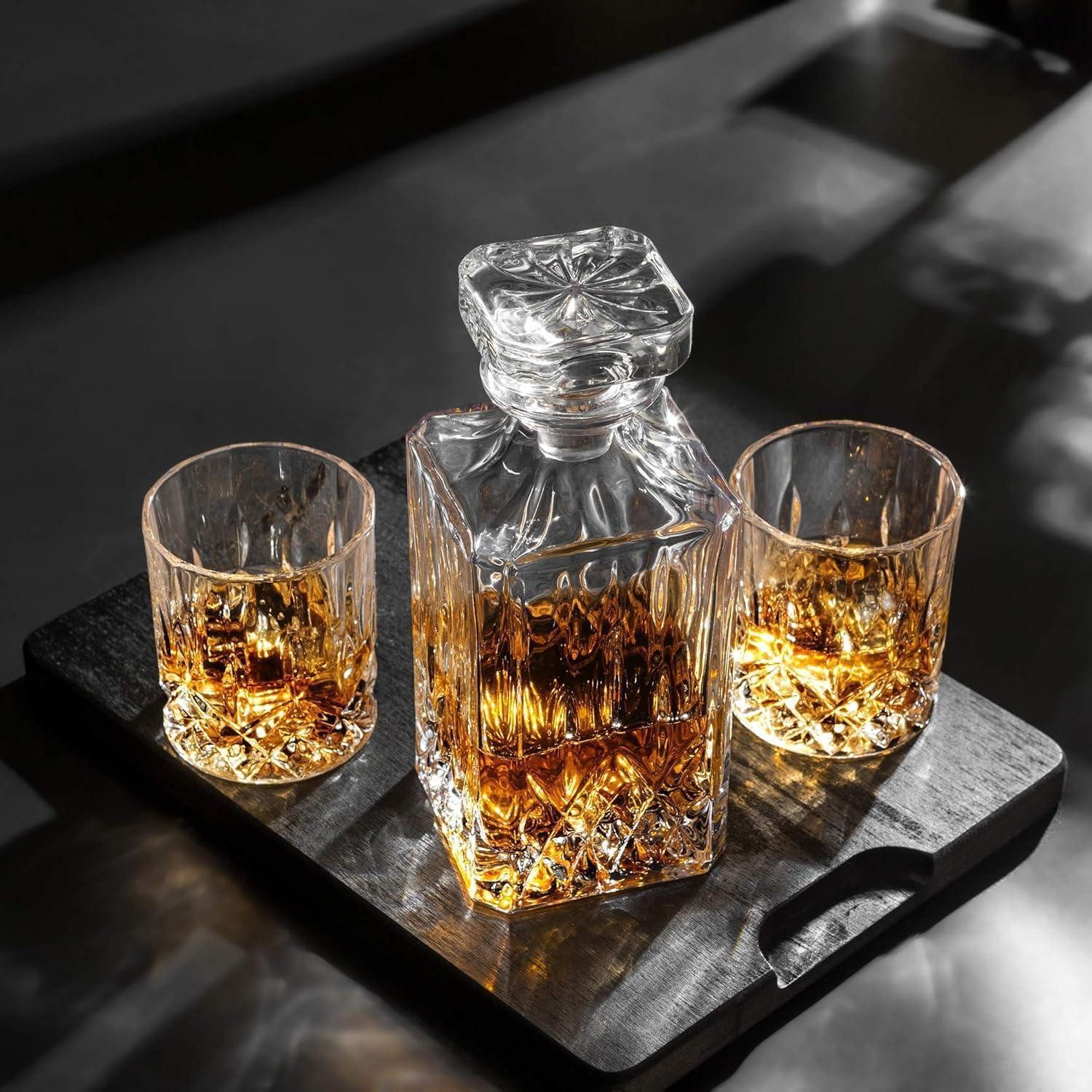 LuxusKollektion Gläser-Set Whiskey Gläser und Karaffe Set Kristall 750ml 5-teilig, Glas – Bild 5 von 5