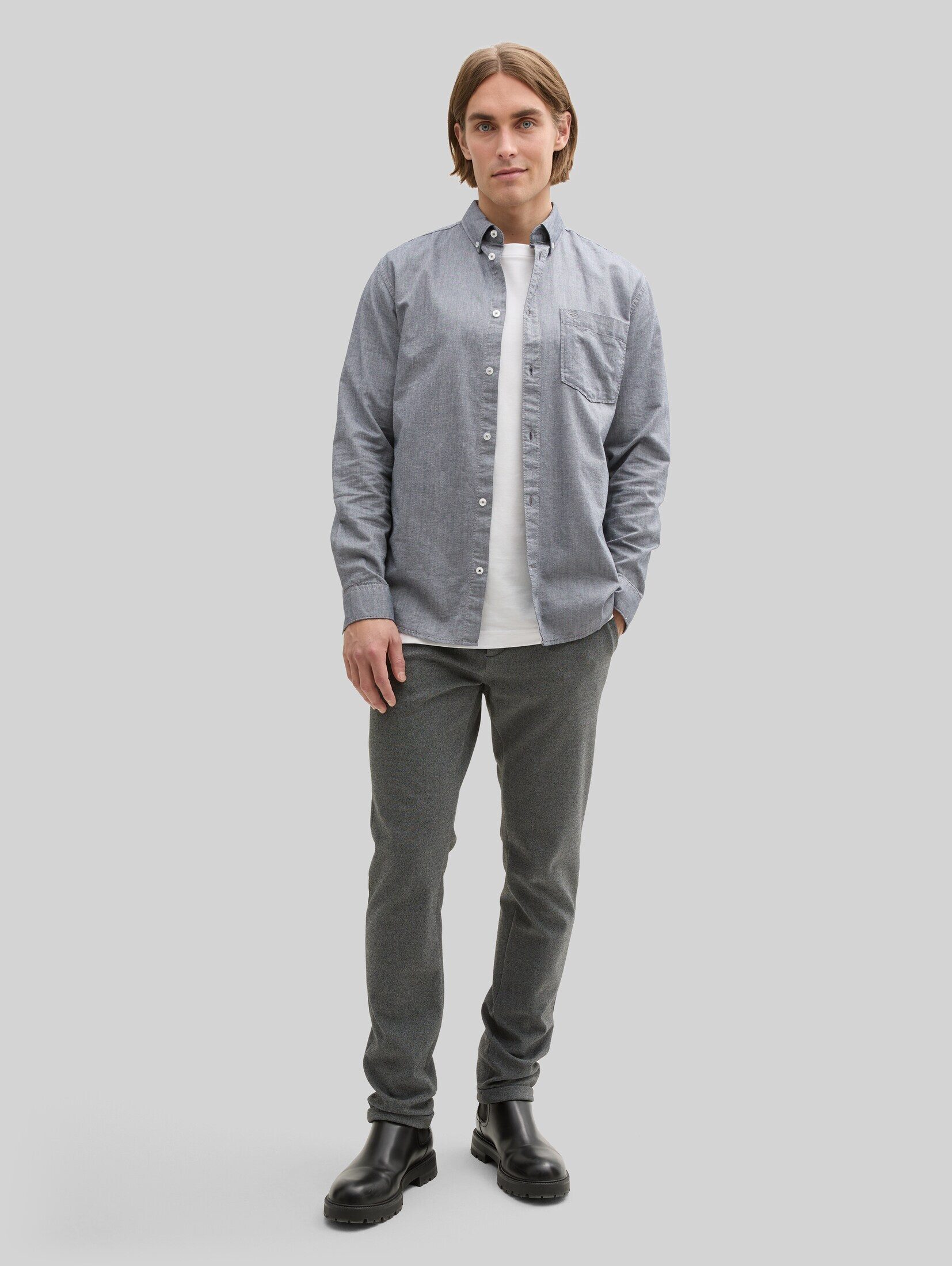 TOM TAILOR Langarmhemd Blusen & Shirts Regular Fit Hemd mit Brusttasche
