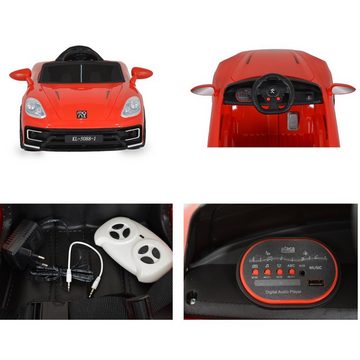 Moni Elektro-Kinderauto Kinder Elektroauto Florida, Belastbarkeit 20 kg, Musikfunktion Kunststoffräder Fernbedienung MP3