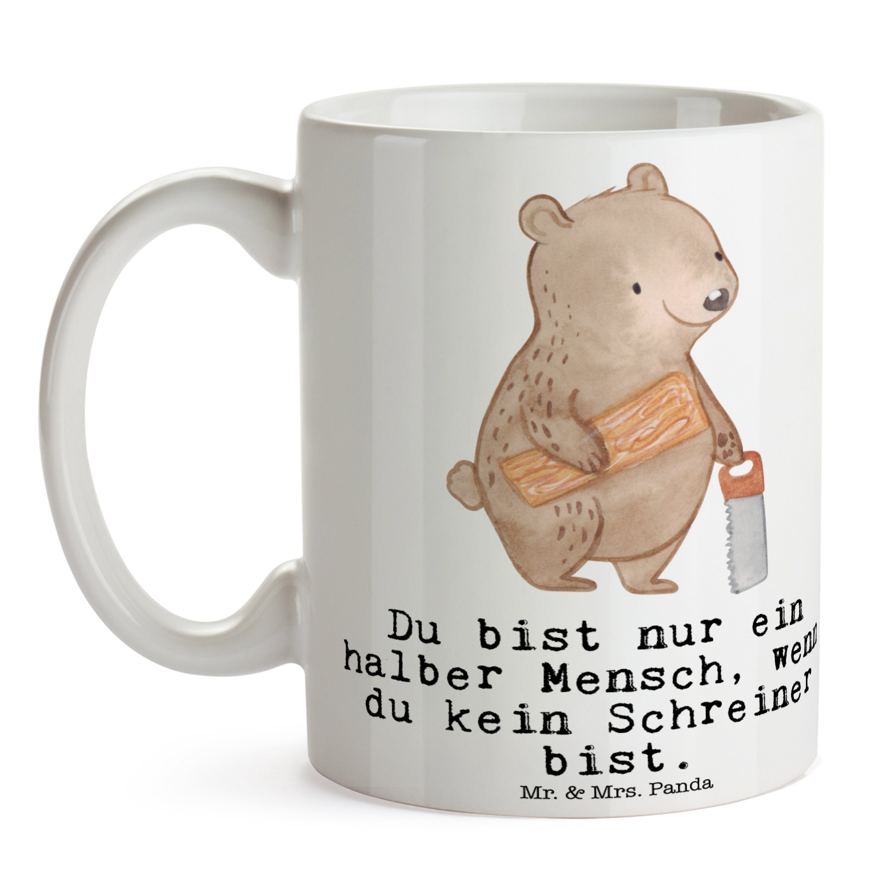 & - Weiß Kollege, Sprüche, Mrs. Tasse Becher, mit Tasse Panda Schreiner Herz Geschenk, Mr. Keramik -