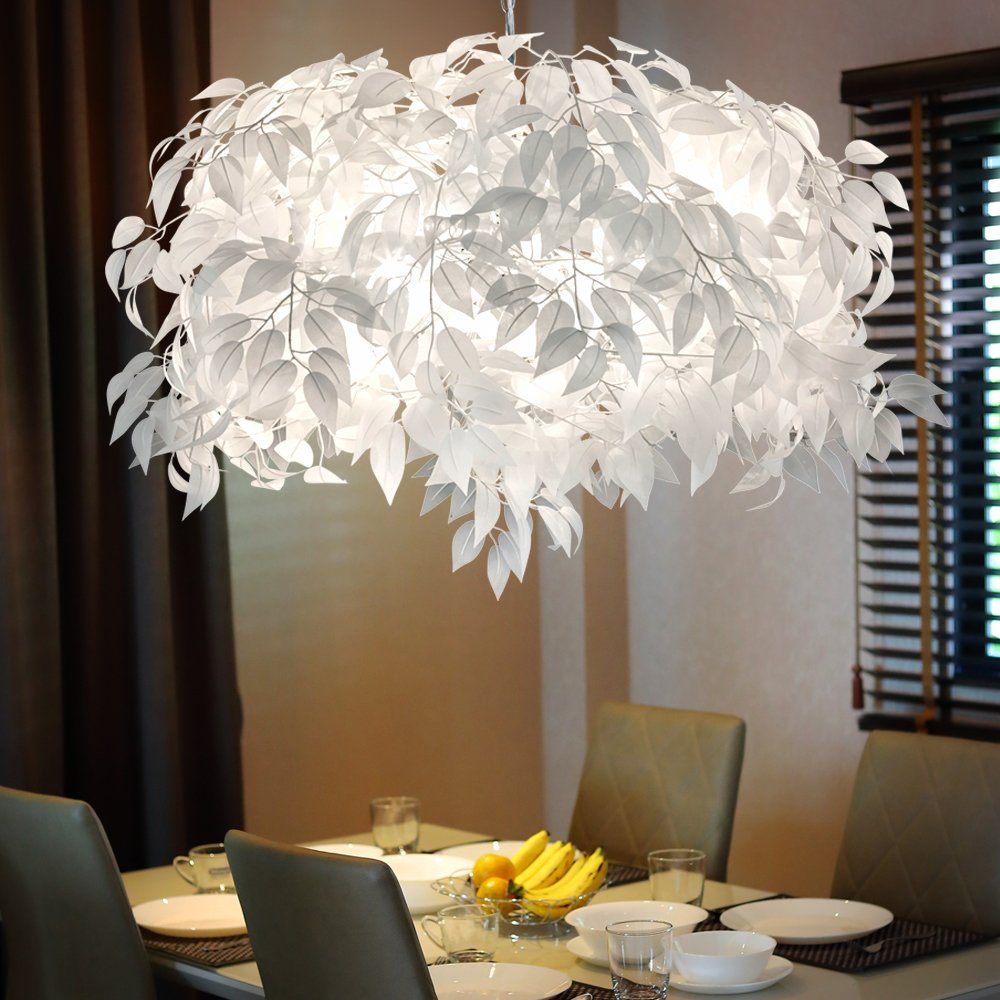 Warmweiß, Leuchtmittel etc-shop Modern Blätterlampe Decke inklusive, Pendelleuchte hängend Deckenlampe LED Wohnzimmer Pendelleuchte,