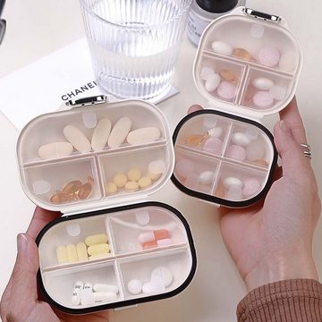 FIDDY Pillendose Tragbare Reise-Pillendose für sieben Tage (Mini-Aufbewahrungsbox für einwöchige Pillen im Freien, 1 St)