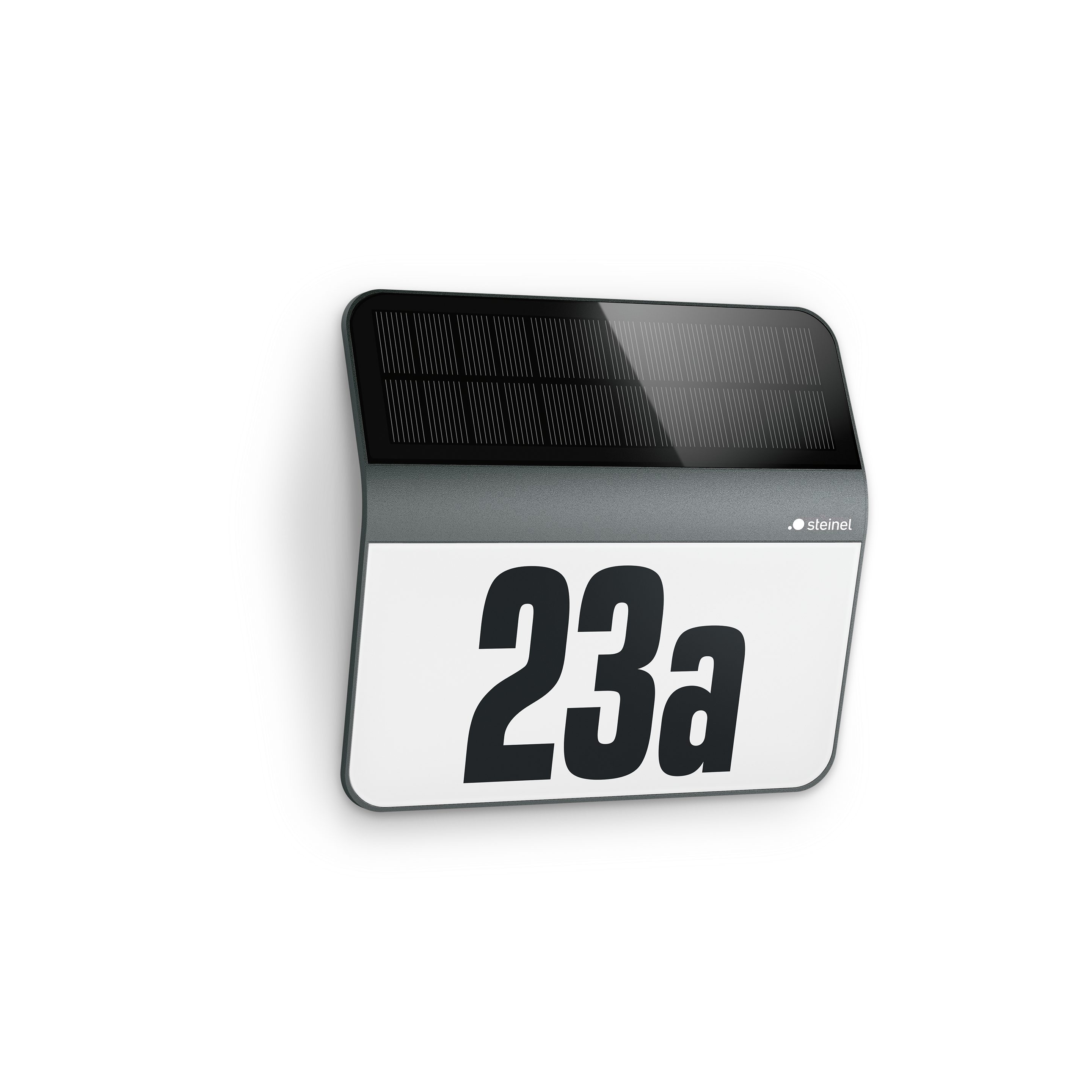 steinel LED Solarleuchte XSolar LH-N, Dämmerungssensor, LED fest integriert, Neutralweiß, Dämmerungsschalter, Akku, inkl. beleuchtete Hausnummer