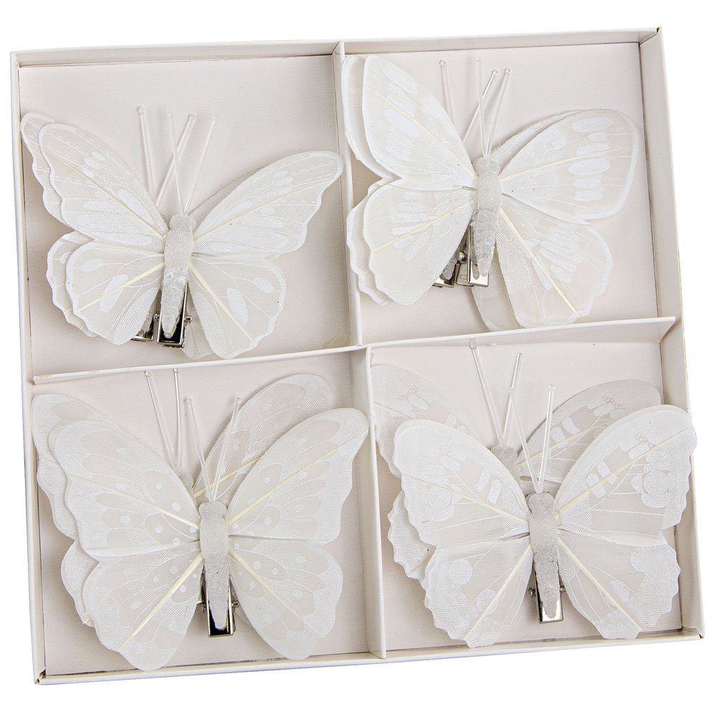 RIFFELMACHER & WEINBERGER Dekoobjekt Holz Dekoklammern Schmetterlinge 8-tlg. - 6 cm, 0 | Deko-Objekte