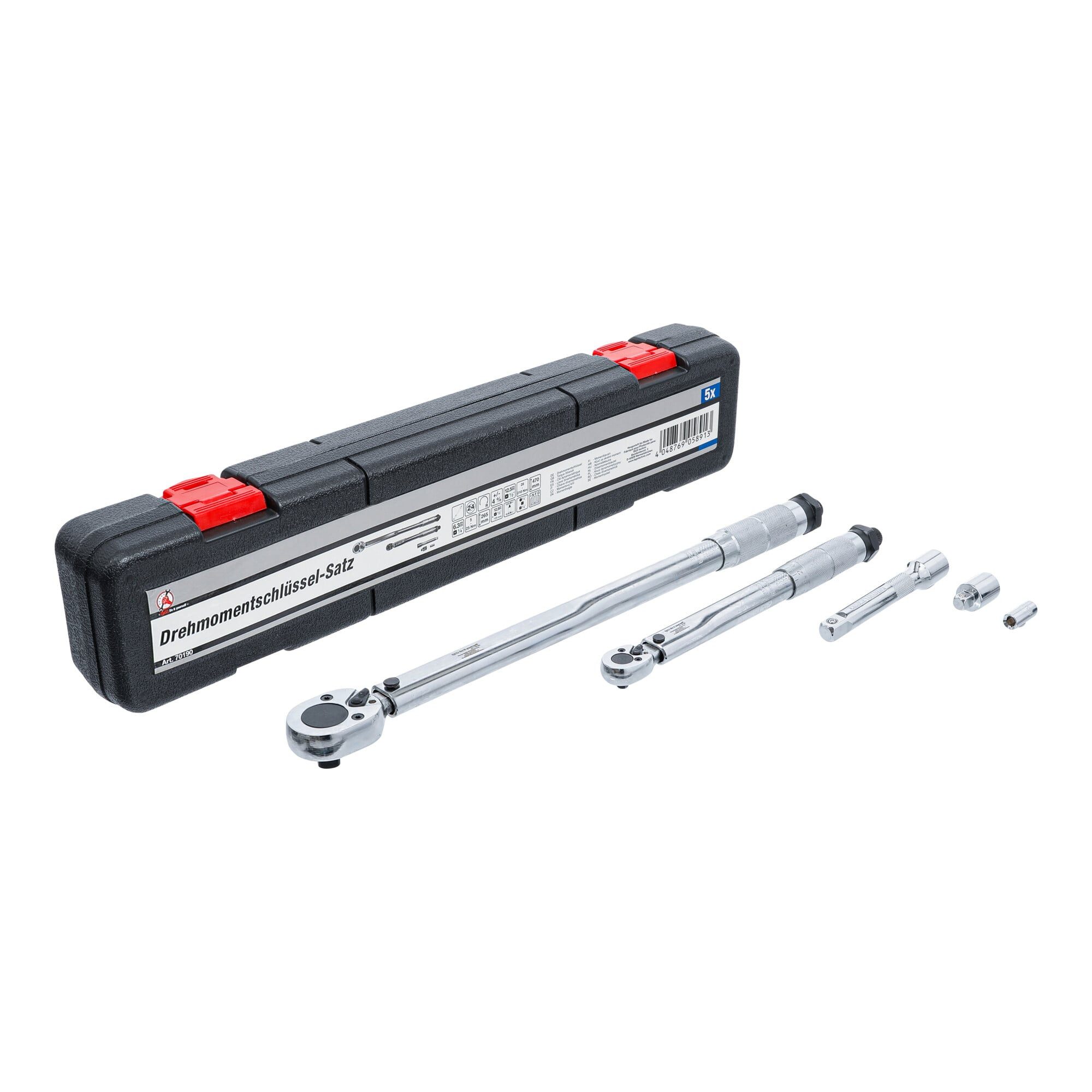 BGS Drehmomentschlüssel BGS Do it yourself Drehmomentschlüssel-Satz Abtrieb Außenvierkant 6,3