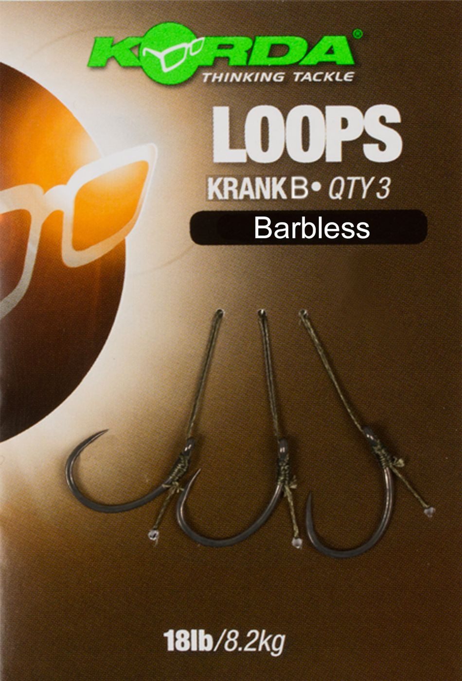 Karpfenhaken Korda Loop Rigs Krank Barbless 18lbs - 3 Karpfenmontagen