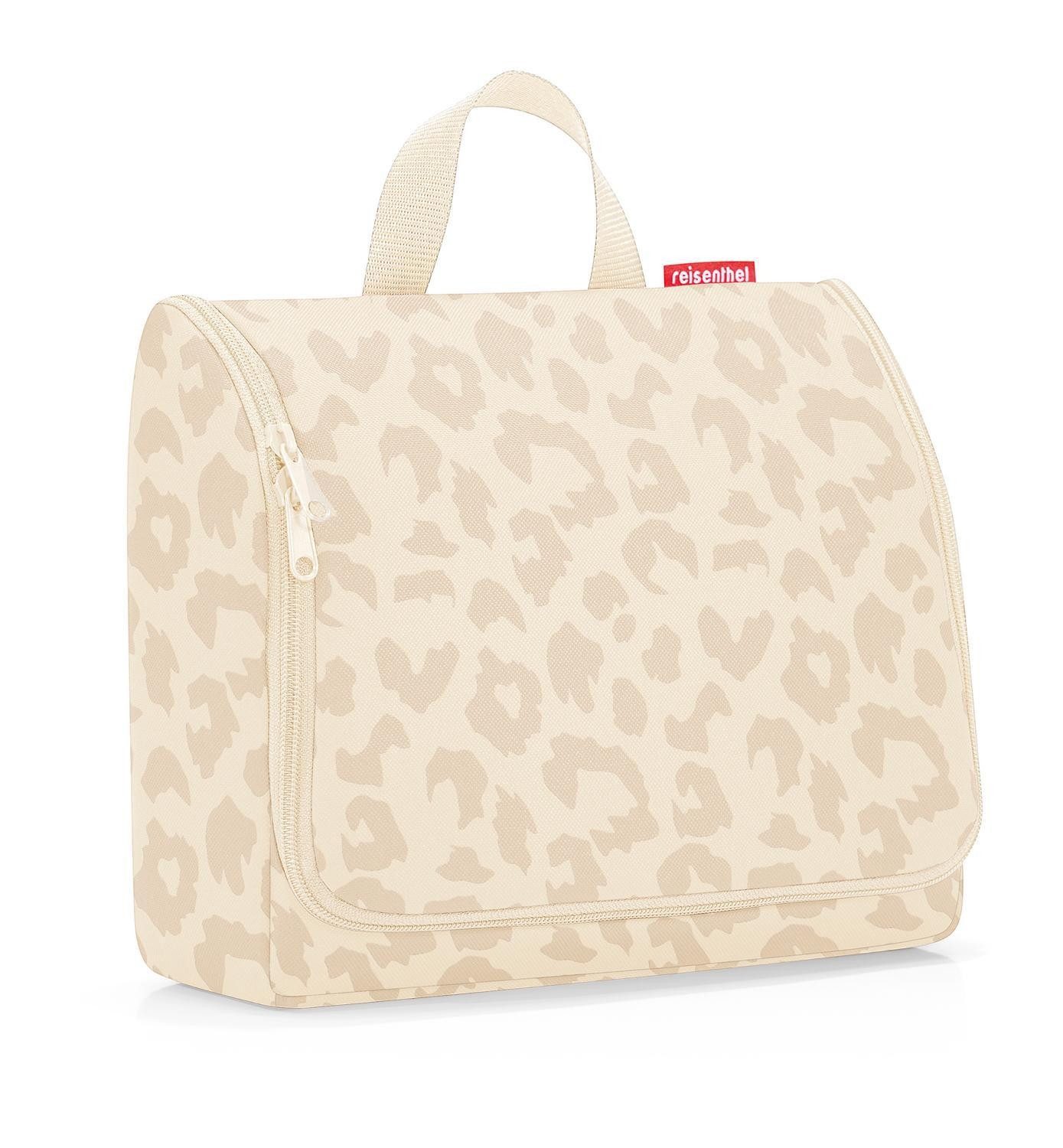 REISENTHEL® Kulturbeutel TOILETBAG XL, 4 Liter, Beige, Creme, Polyester, Haken zum Aufhängen, Spiegel im Inneren, Wasserabweisend