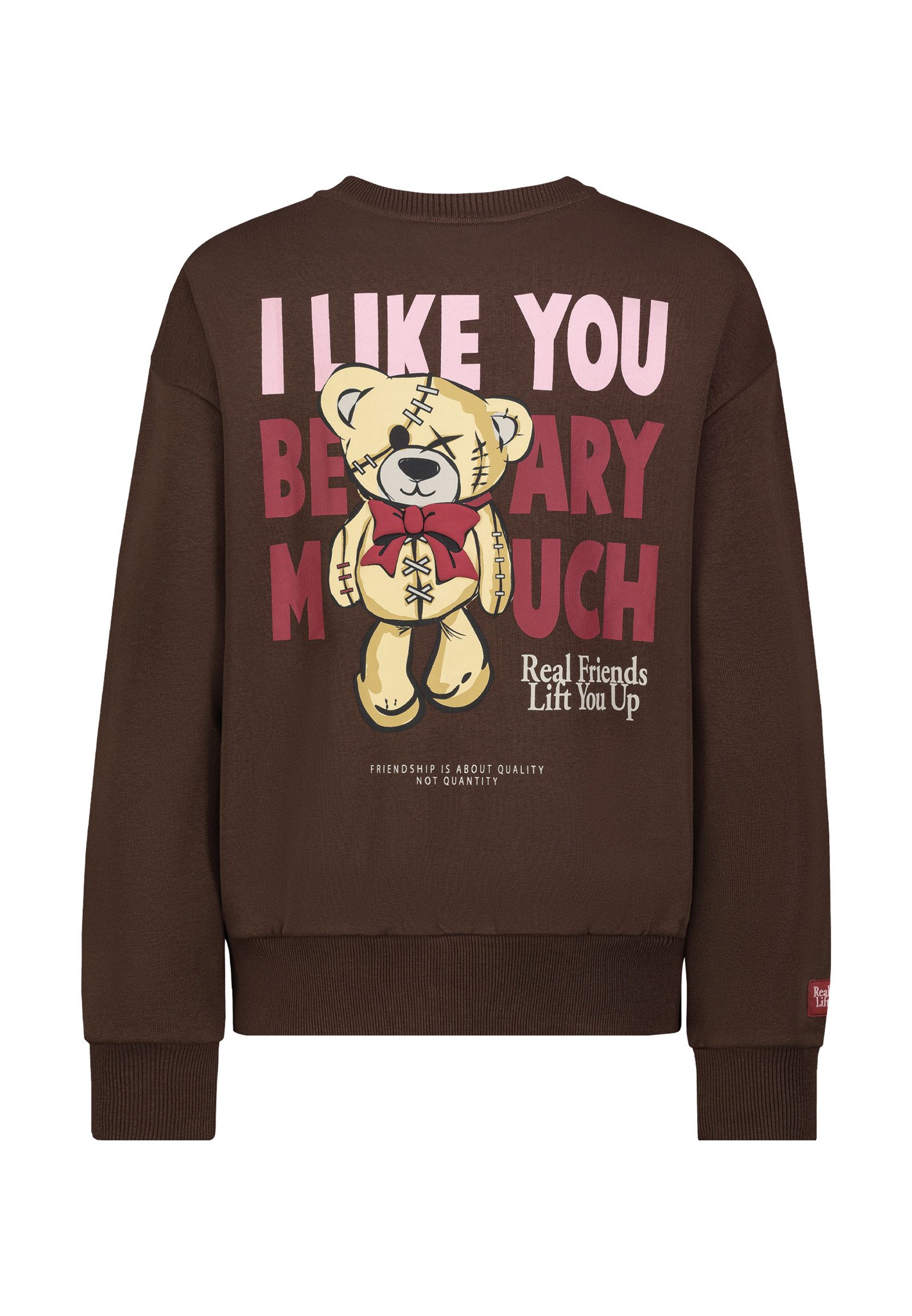 SUBLEVEL Sweatshirt Damen Pullover langarm mit Kuscheltierprint Sweater, Sw günstig online kaufen