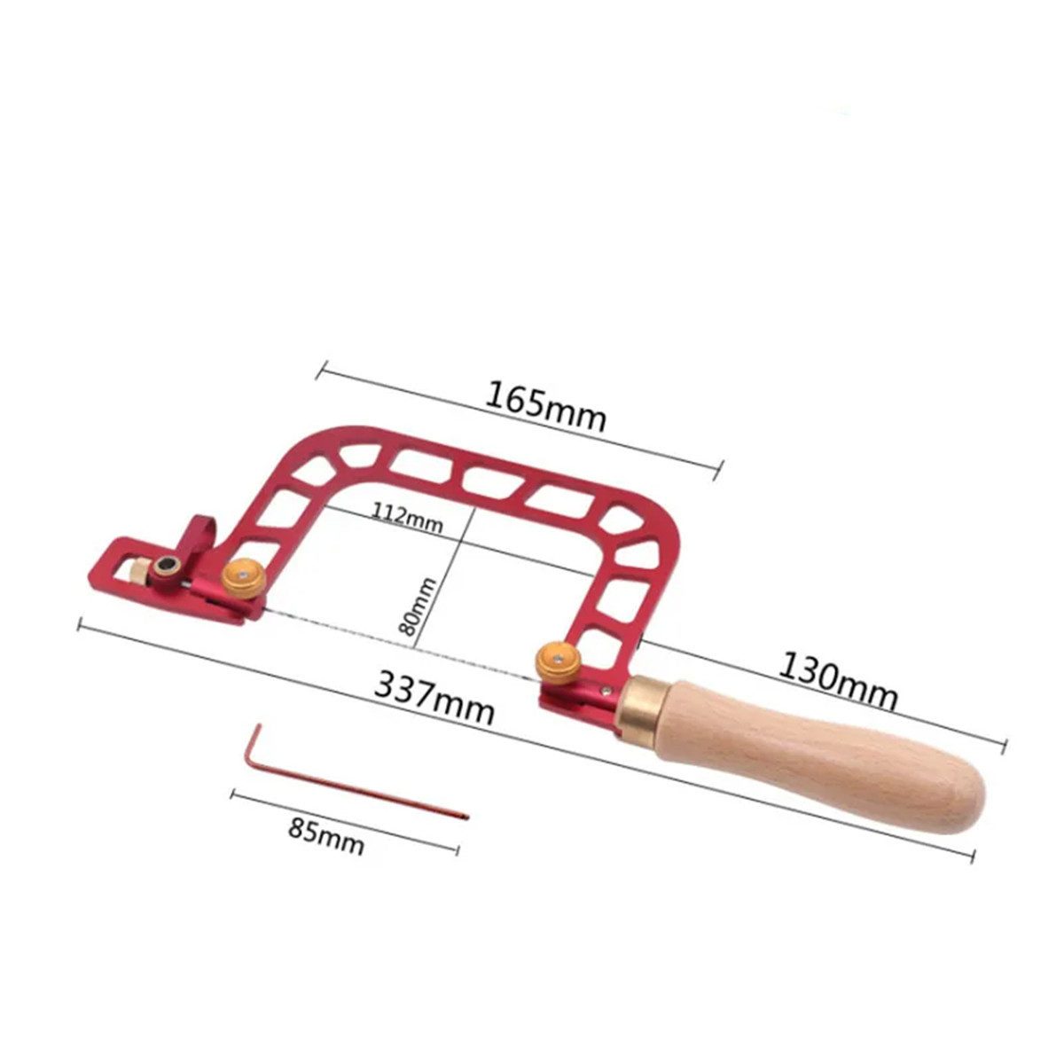 Insma Handsäge Laubsäge 337mm mit 12 Diamantdrähte, Kurvensäge Aluminiumlegierung – Bild 4 von 4