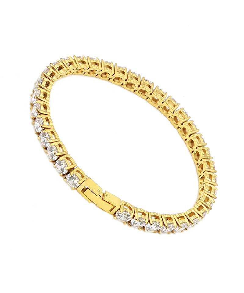 Tennisarmband Damen Armreif Hip Hop/Iced out Zirkonia 4mm