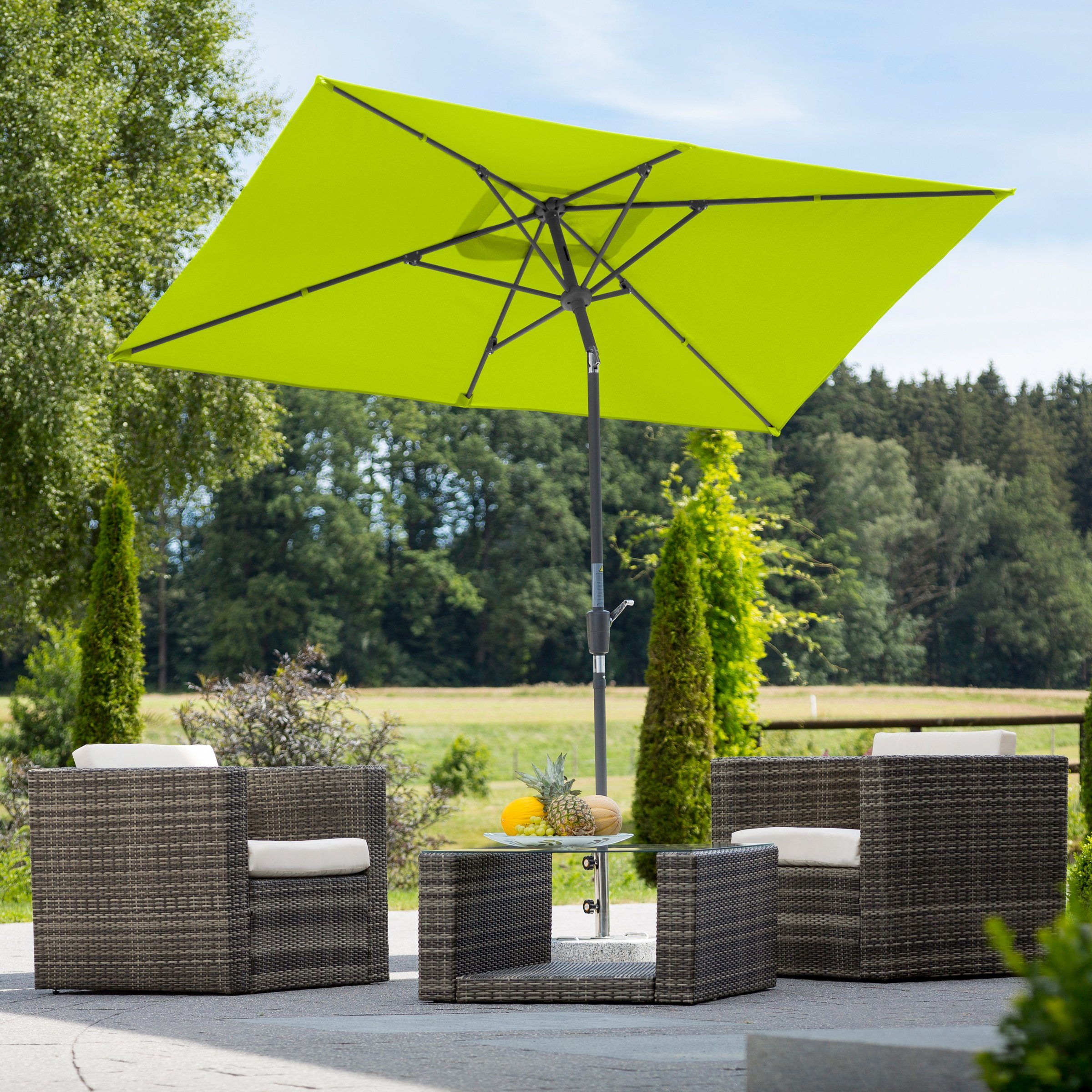 Schneider Balkonschirme 270 cmx 150 cm Apfelgrün mit Knickfunktion günstig online kaufen